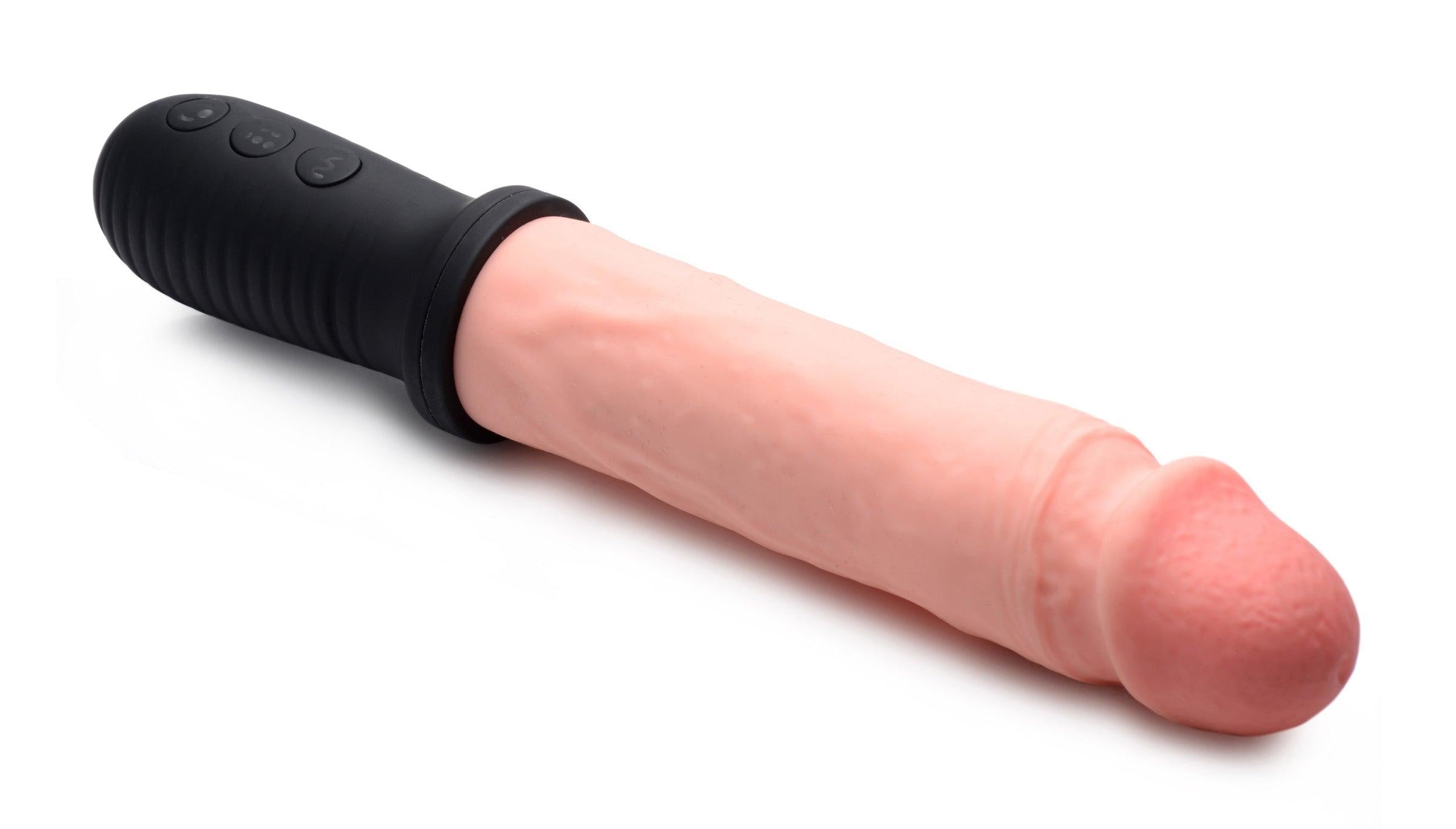 8X Auto Pounder Vibrating and Thrusting Dildo with Handle