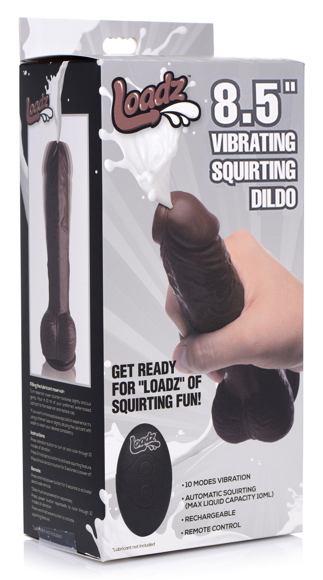 8.5 Inch Vibrating Squirting Dildo with Remote Control - Light