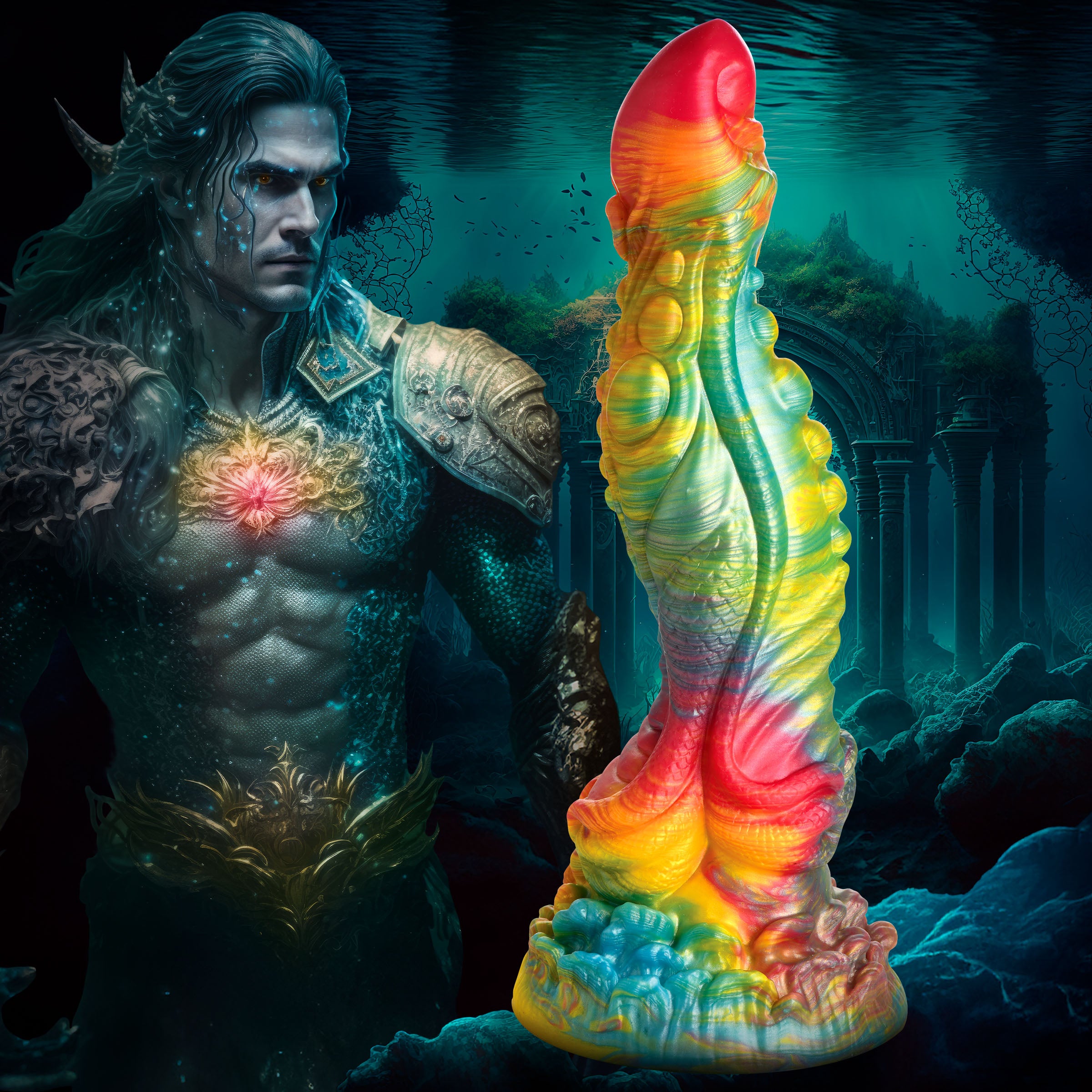 Majestic Merman Silicone Dildo