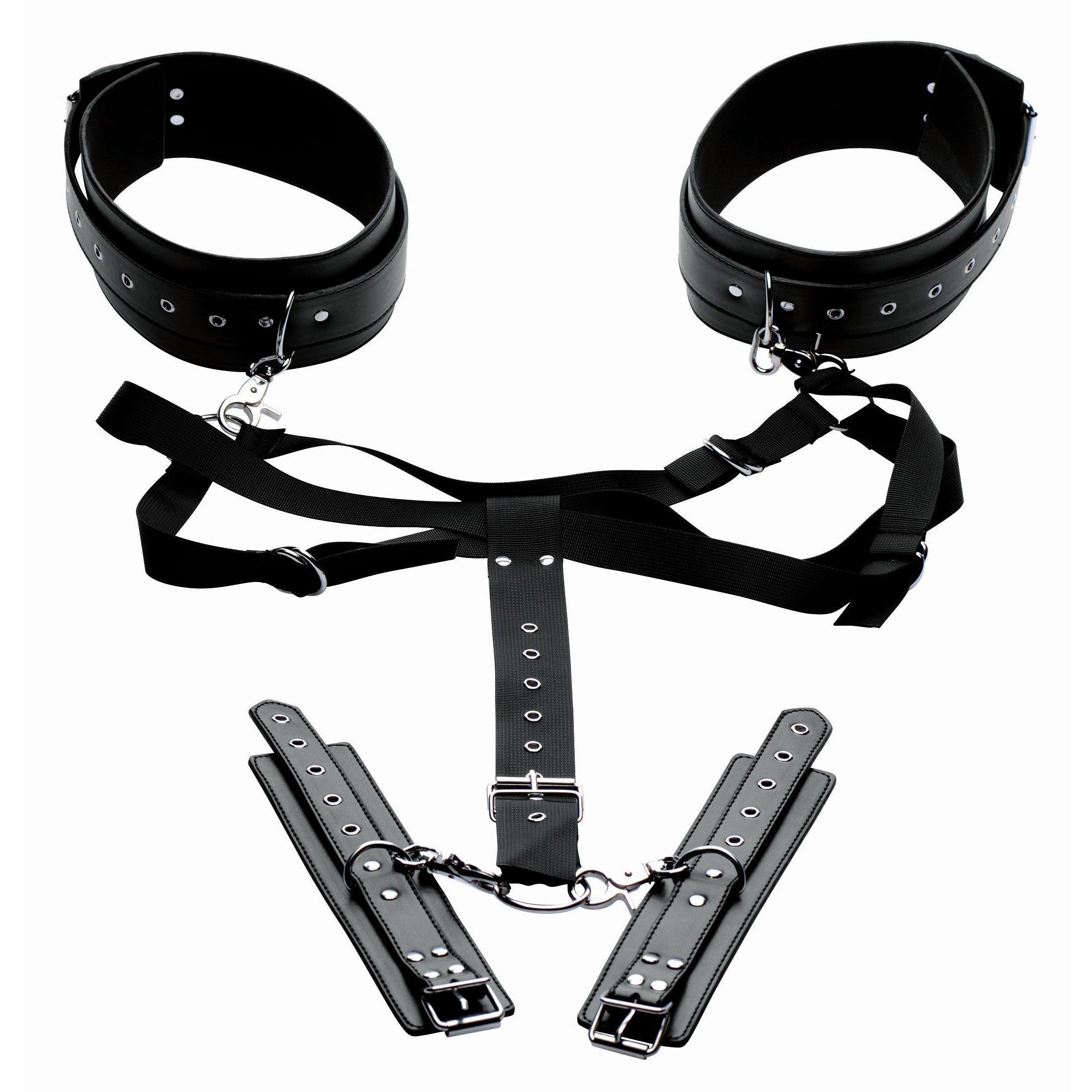 Acquire Easy Access Thigh Harness with Wrist Cuffs