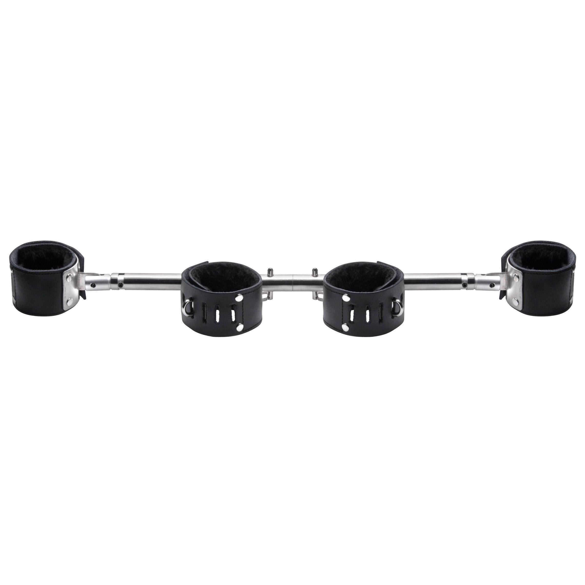 Adjustable Swiveling Spreader Bar with Leather Cuffs