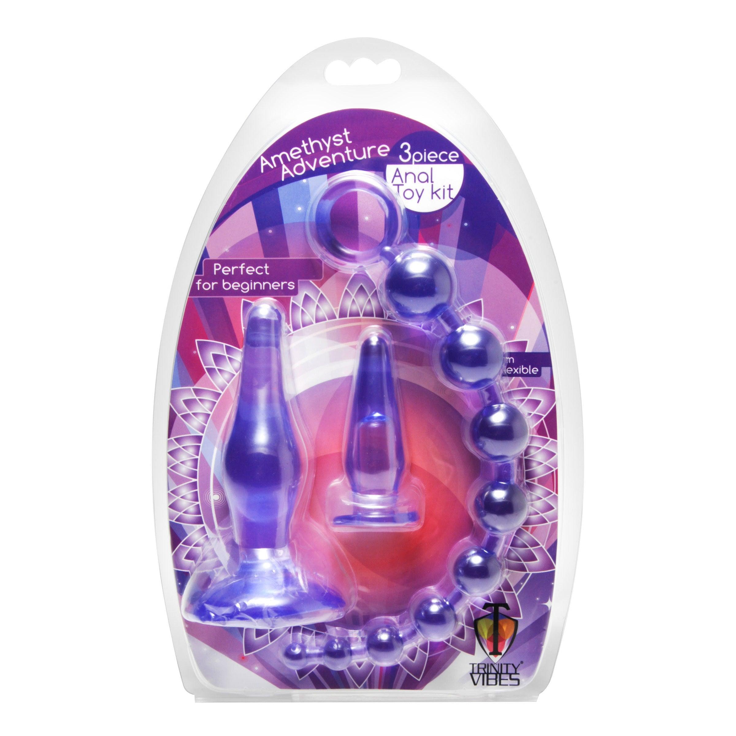 Amethyst Adventure 3 Piece Anal Toy Kit