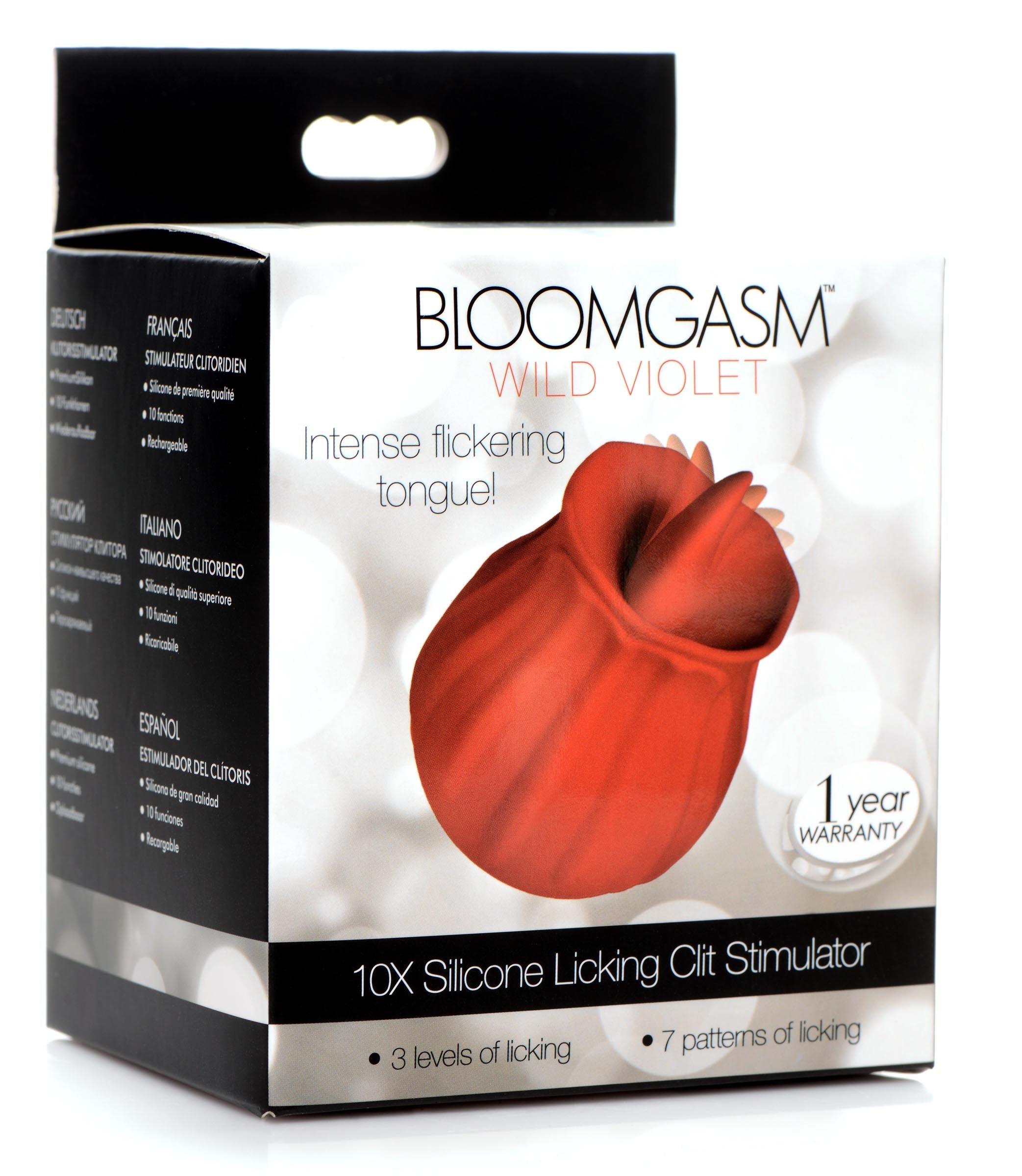 Bloomgasm Wild Violet 10X Silicone Clit Licking Stimulator