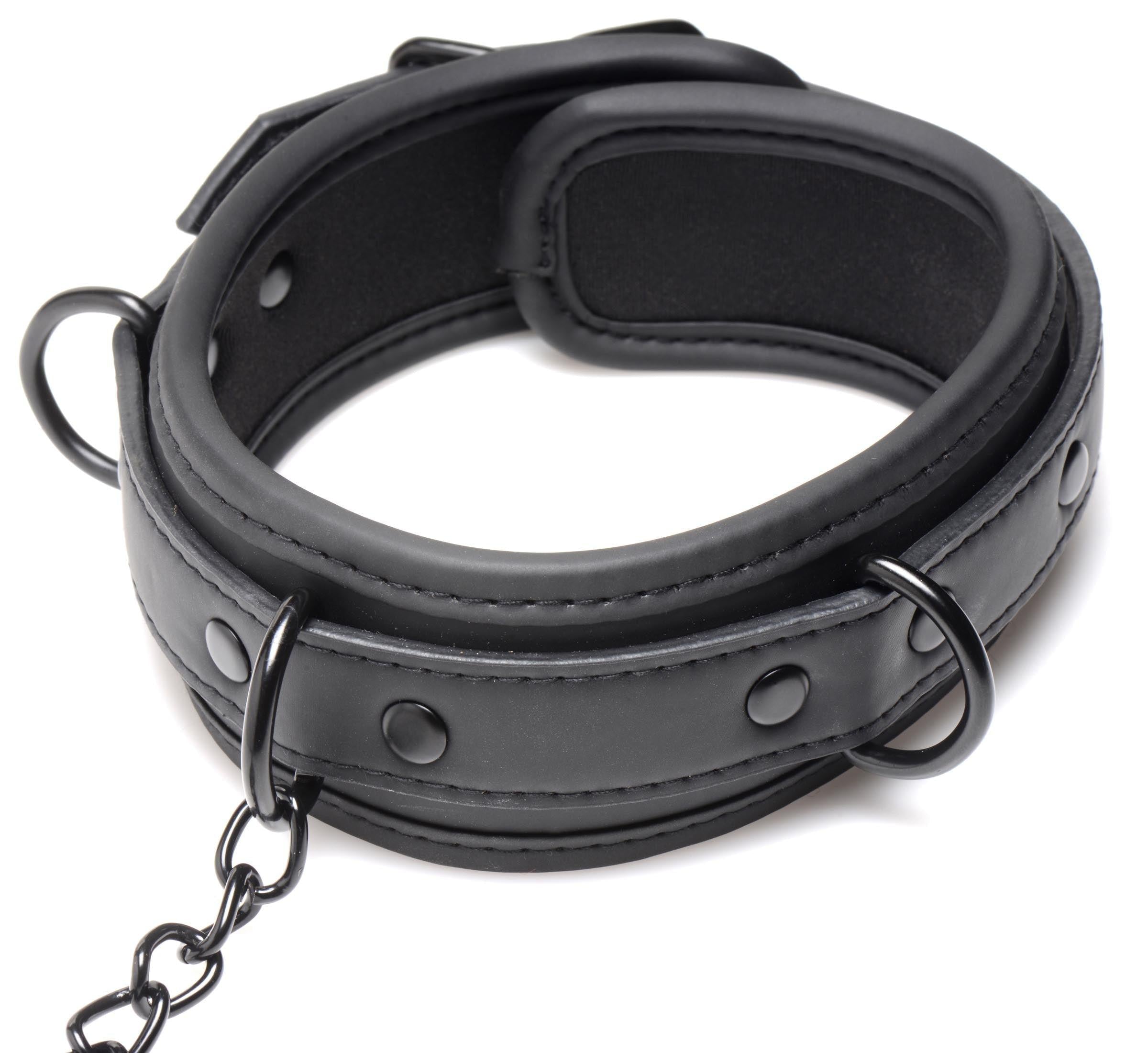 Collared Temptress Collar with Nipple Clamps