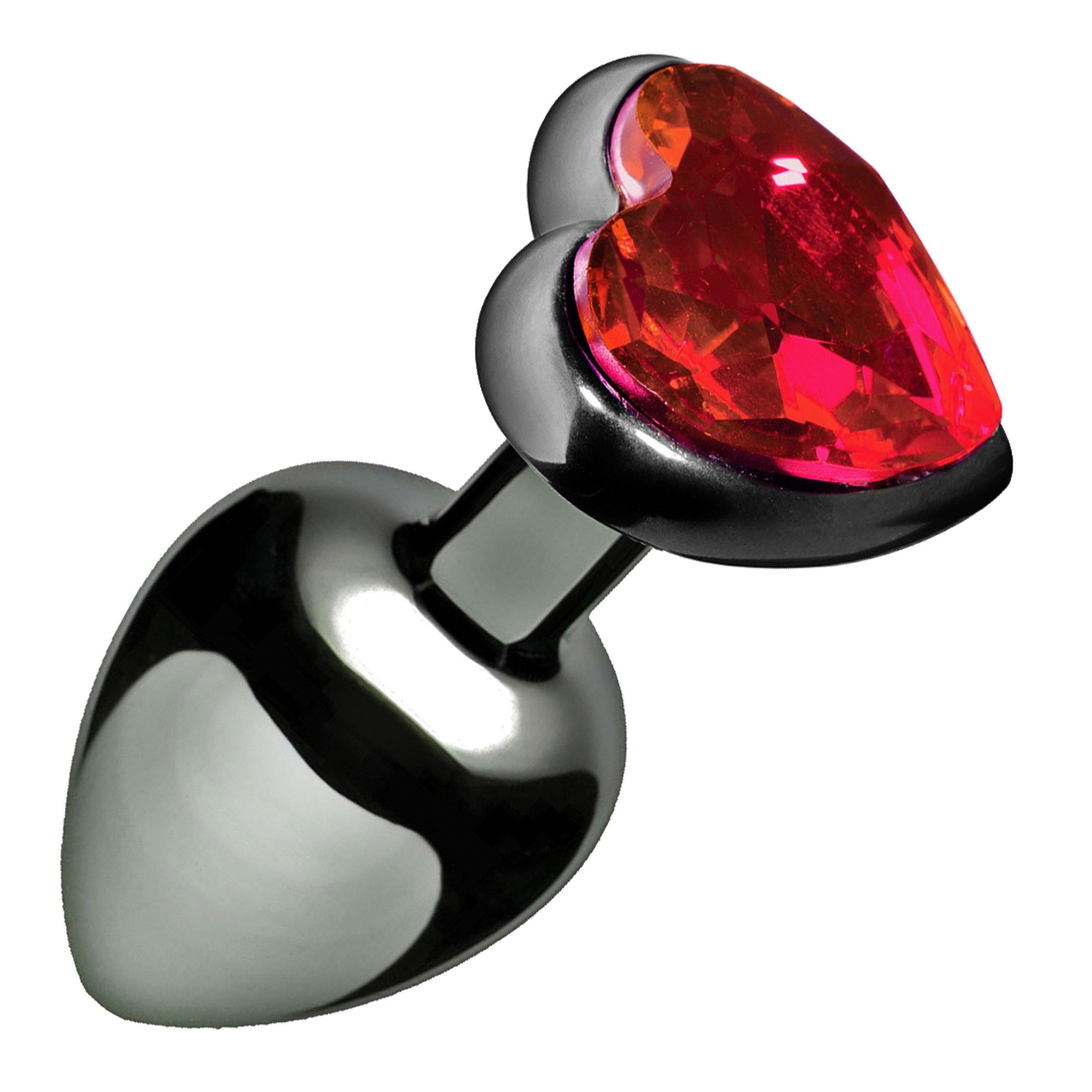 Crimson Tied Scarlet Heart Jewel Anal Plug