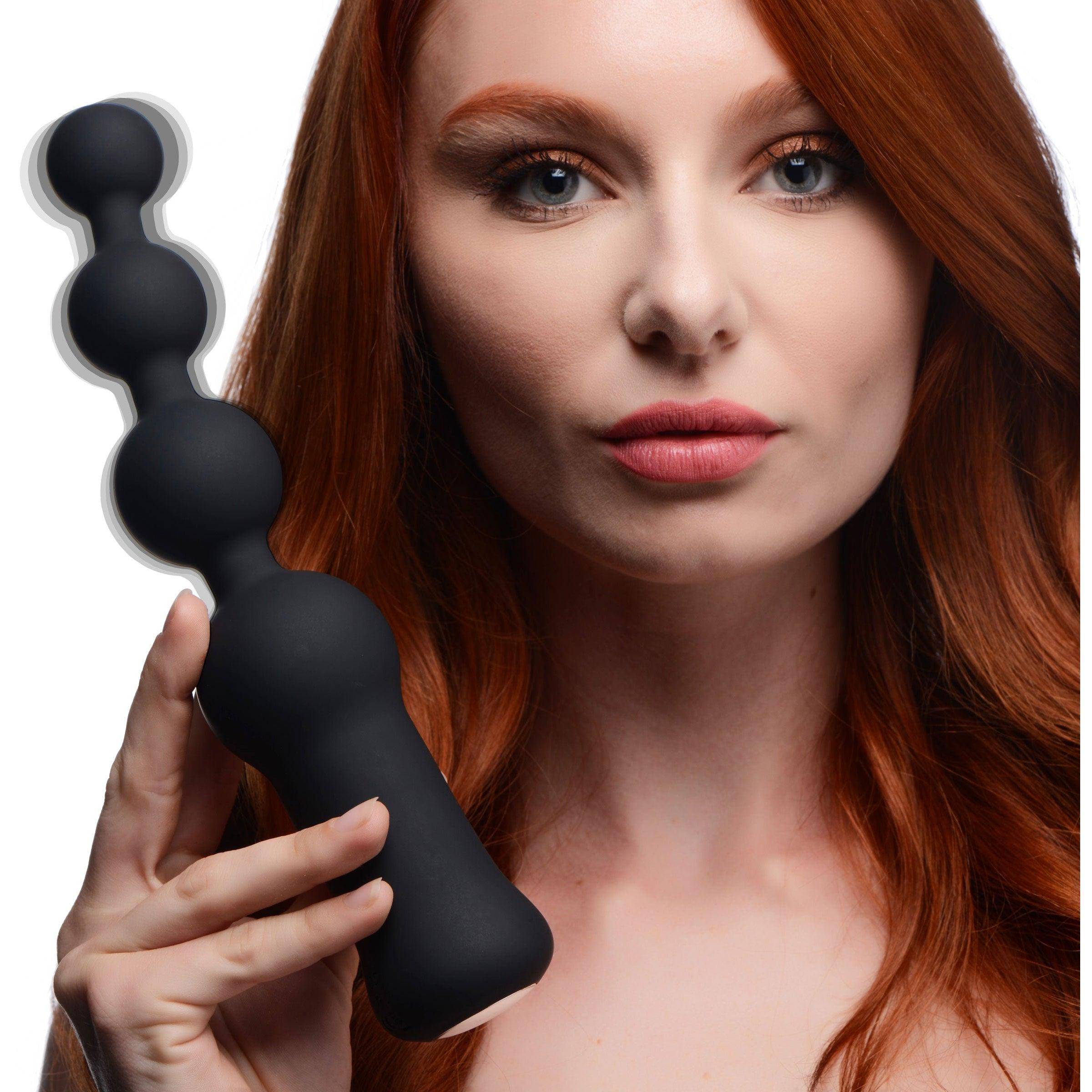 Deluxe Voodoo Beads 10X Silicone Anal Beads Vibrator