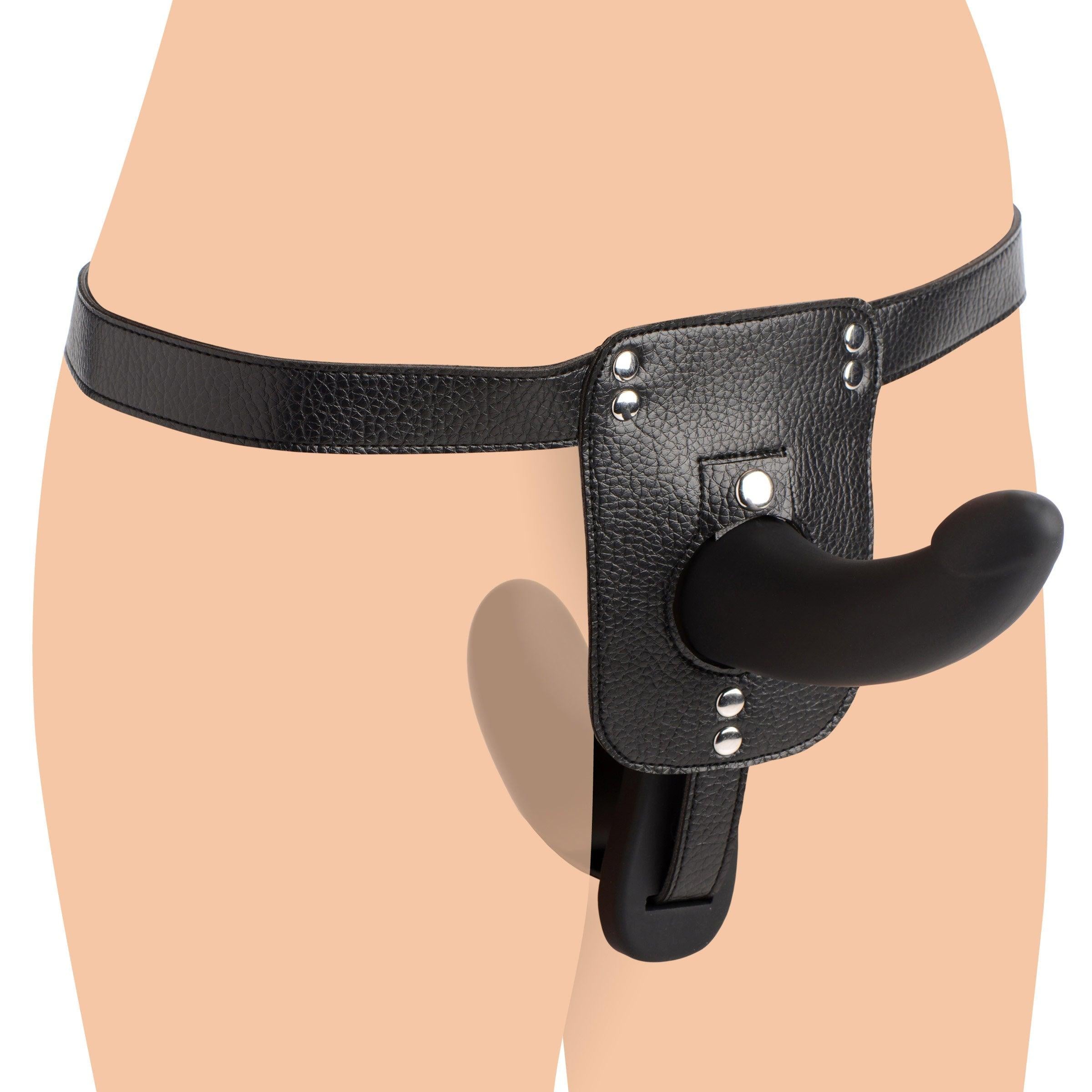 Double Take 10X Double Penetration Vibrating Strap-on Harness