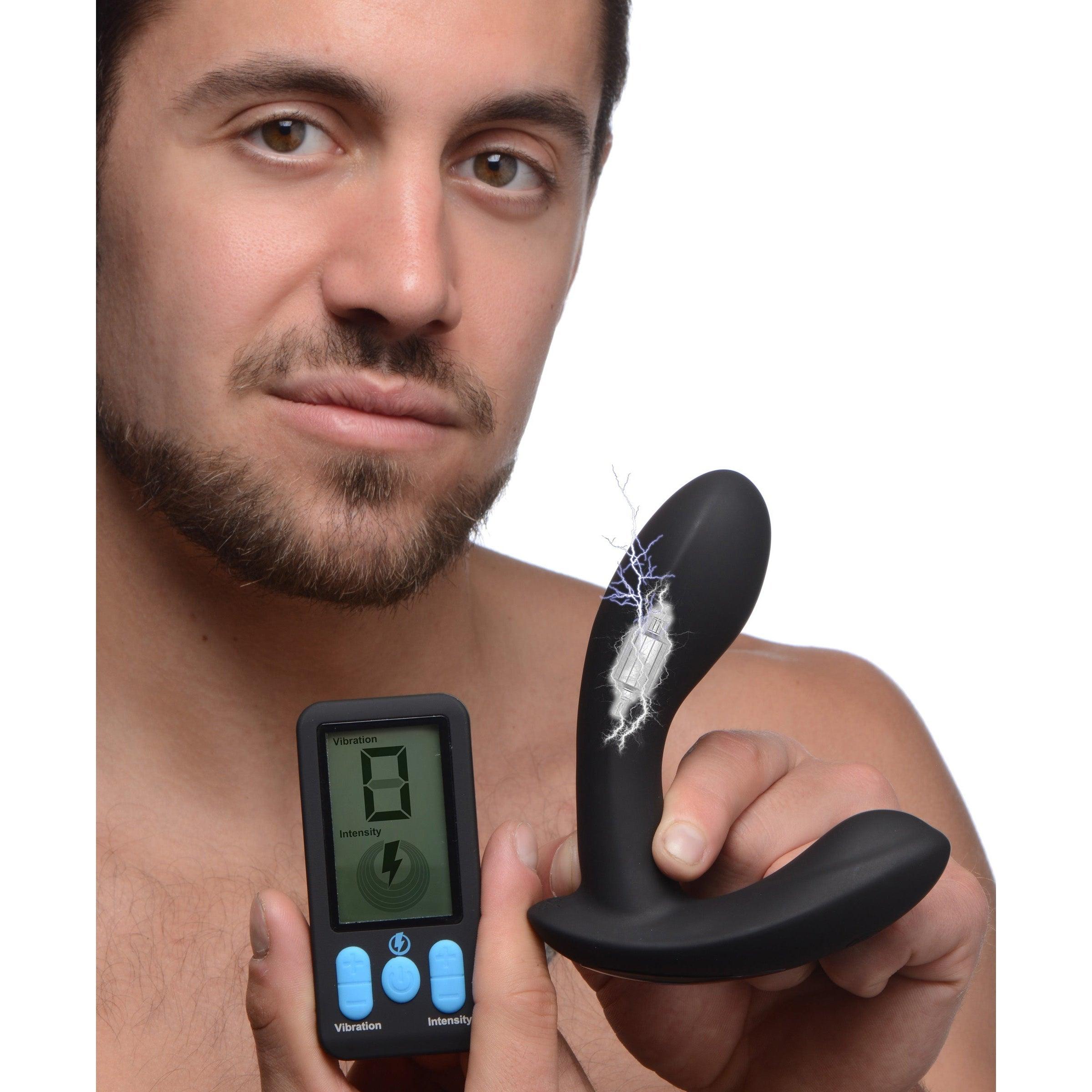 E-Stim Pro Silicone Vibrating Prostate Massager with Remote Control