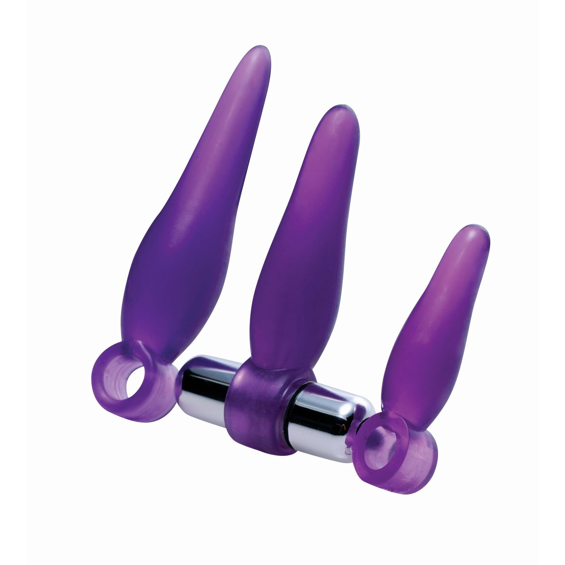 Fanny Fiddlers 3 Piece Finger Rimmer Set with Vibrating Bullet