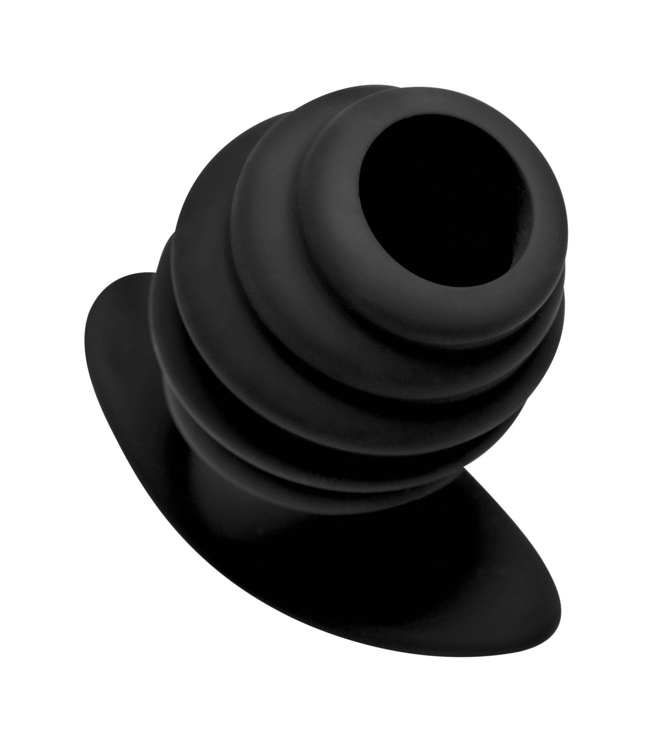 Hive Ass Tunnel Silicone Ribbed Hollow Anal Plug - Small