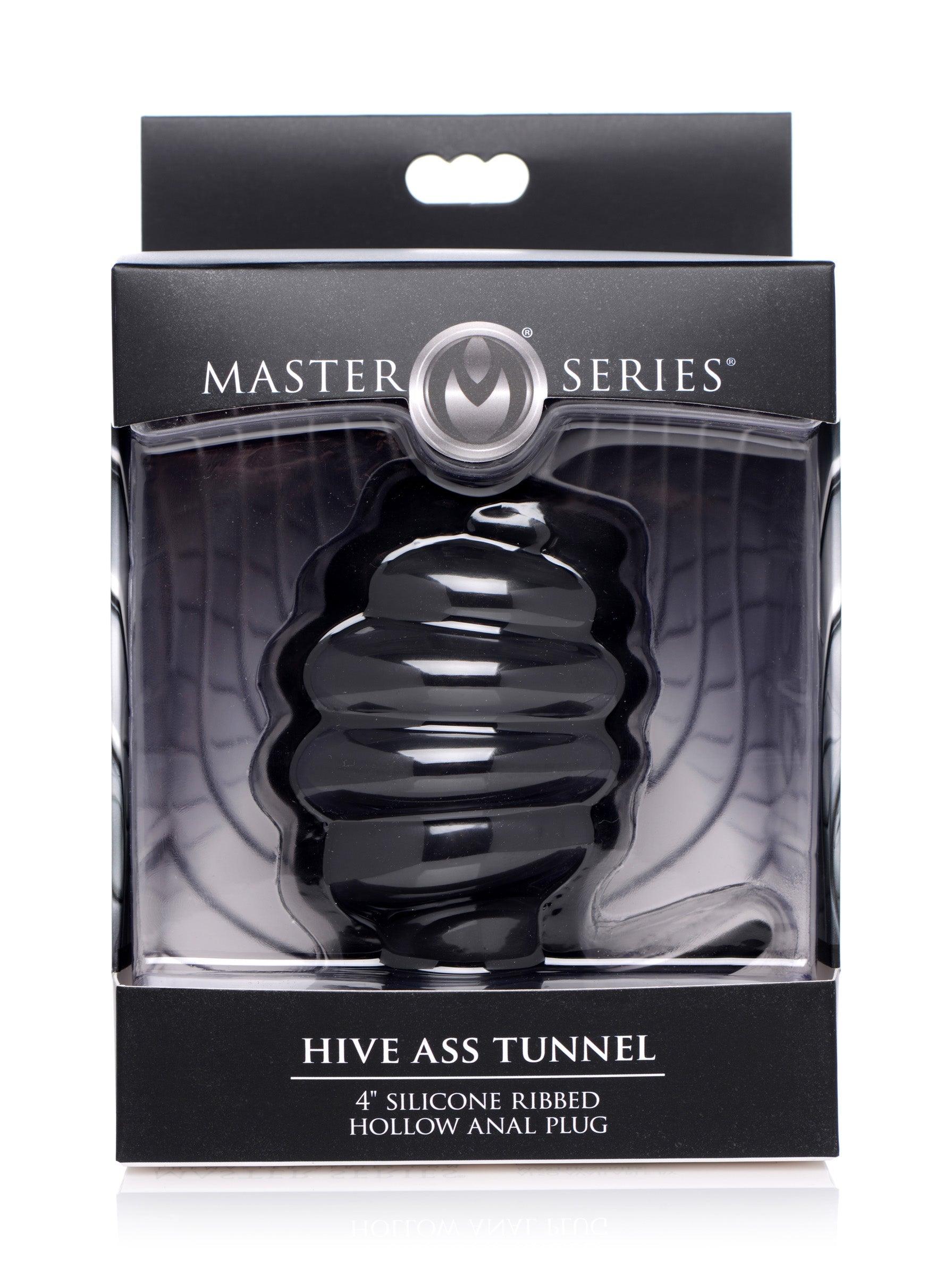 Hive Ass Tunnel Silicone Ribbed Hollow Anal Plug - Small