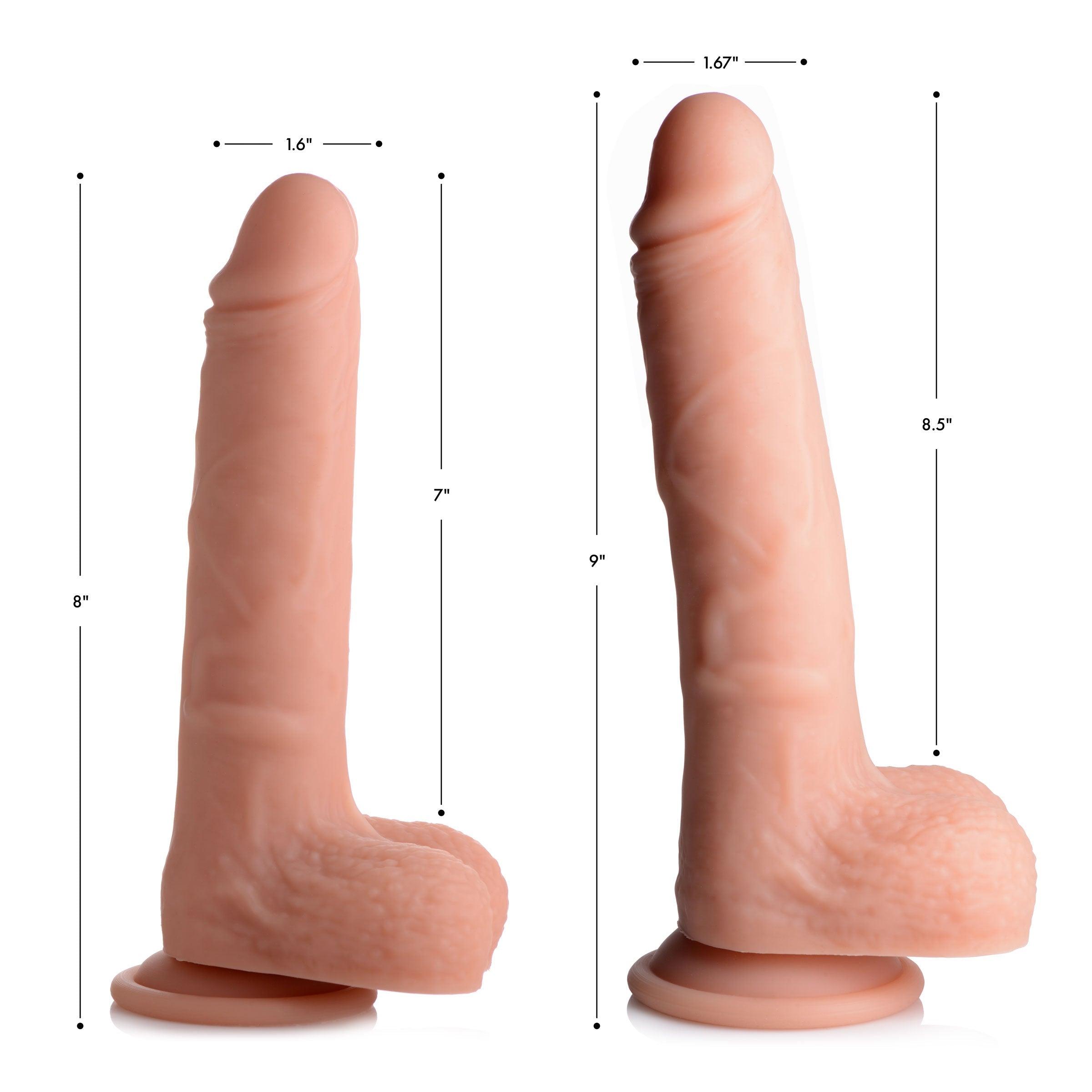 Jock Dark Bareskin Dildo with Balls - 10 Inch