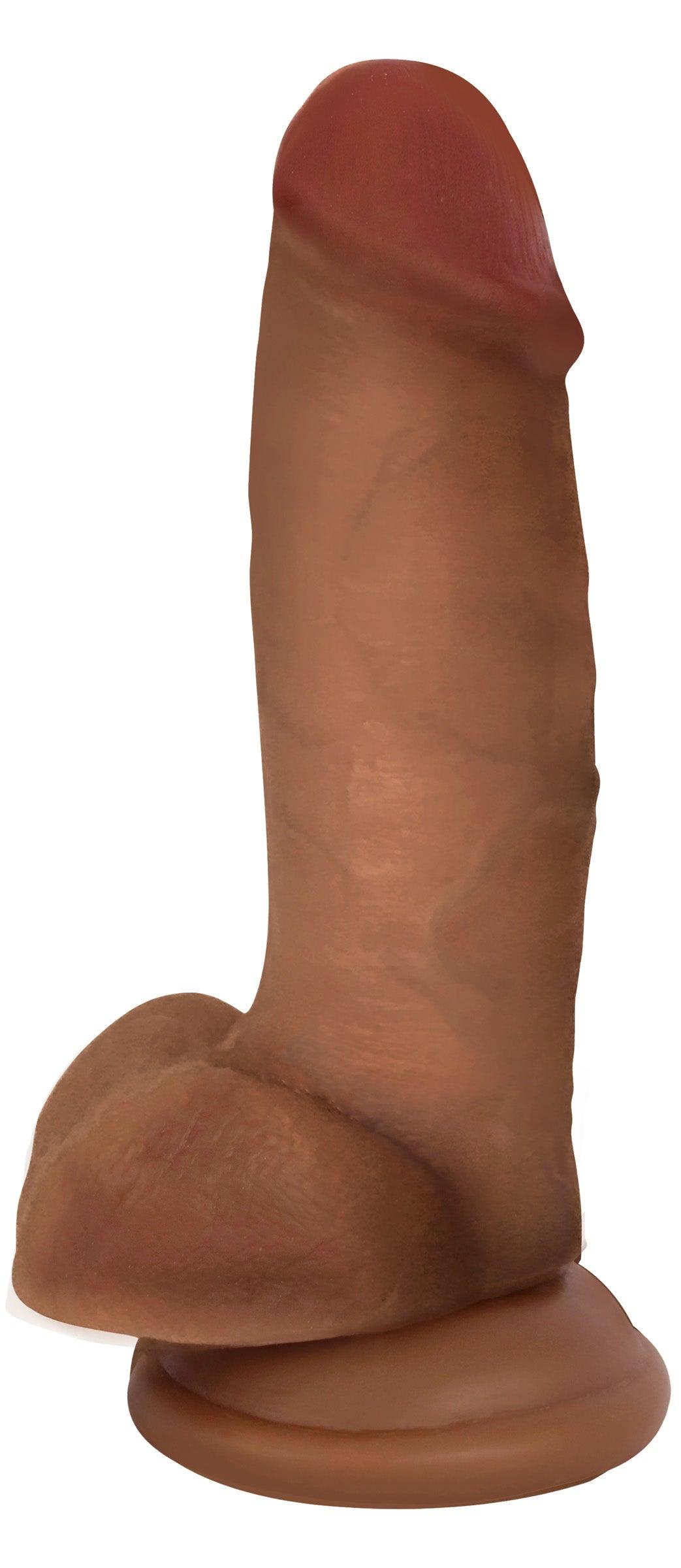 Jock Dark Bareskin Dildo with Balls - 10 Inch