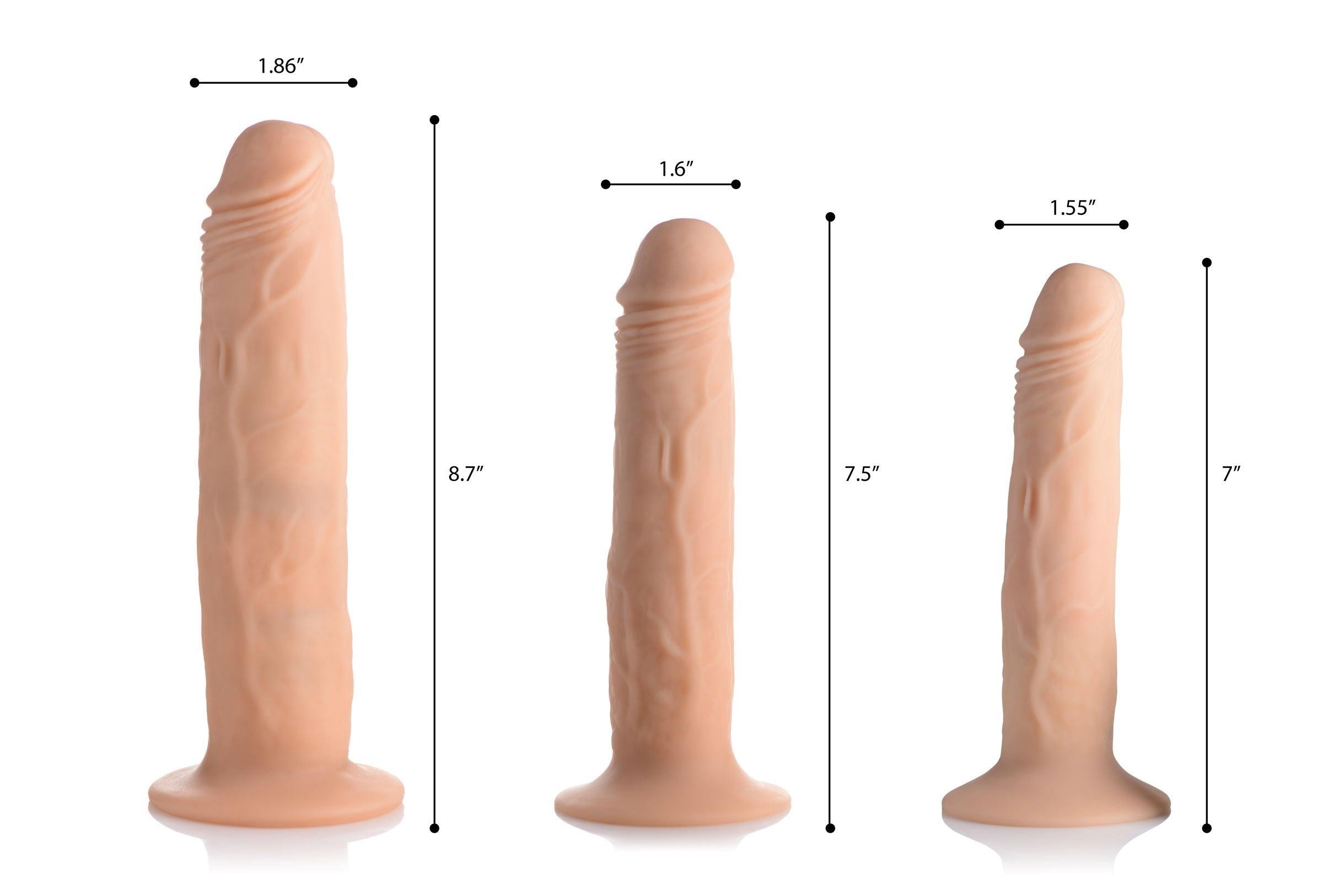 Kinetic Thumping 7X Remote Control Dildo - Small