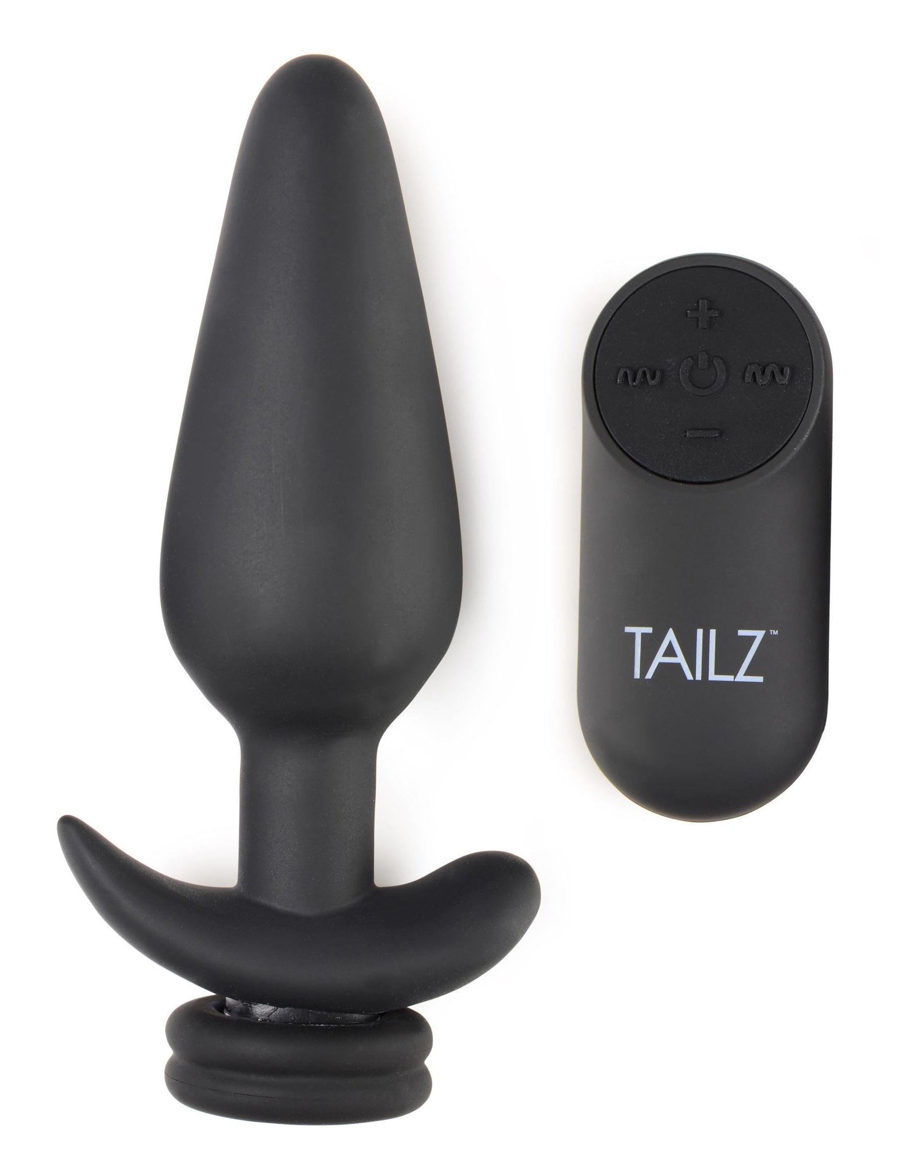 Large Vibrating Anal Plug with Interchangeable Bunny Tail -