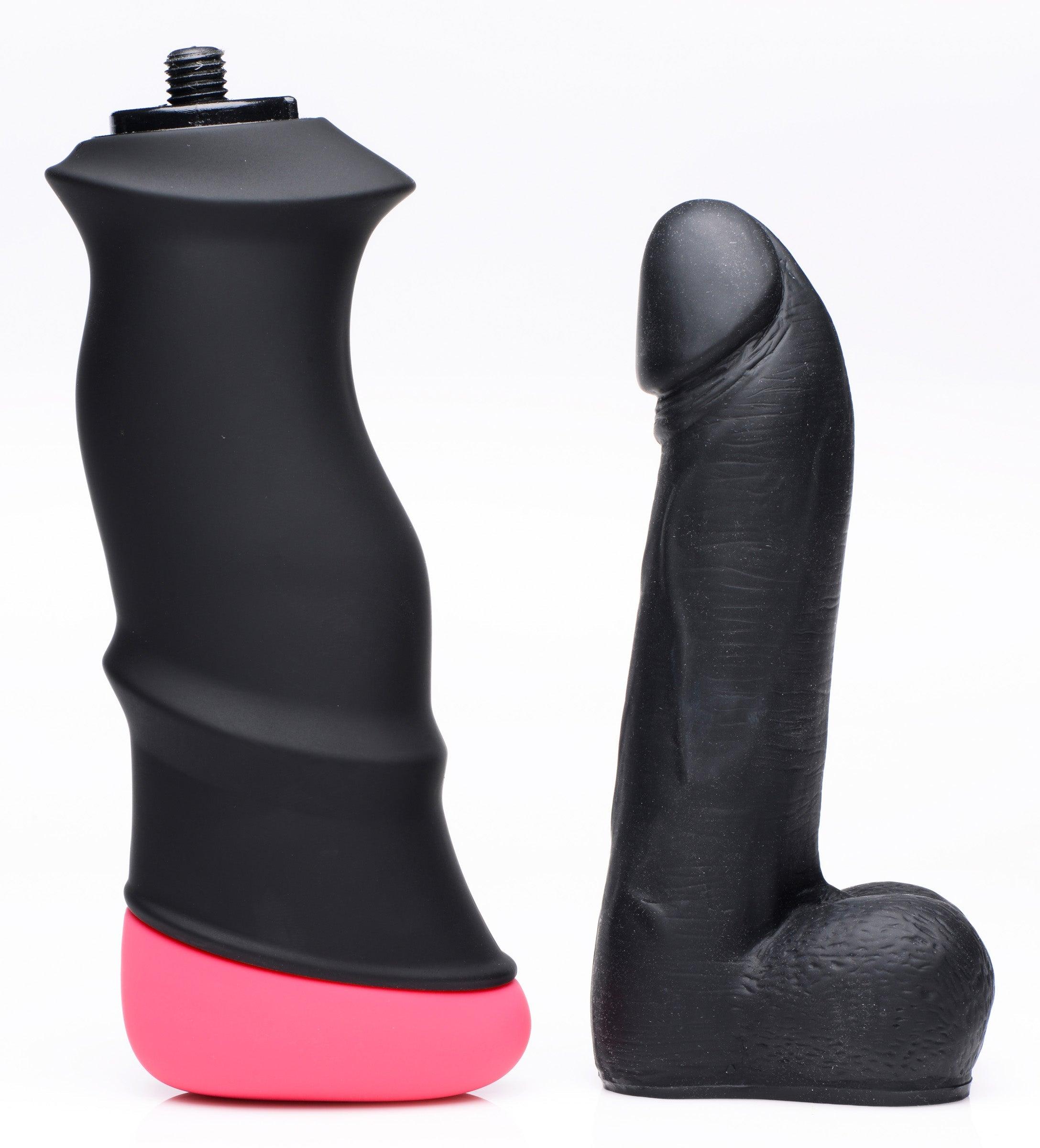 Mega-Pounder Hand-held Thrusting Silicone Dildo