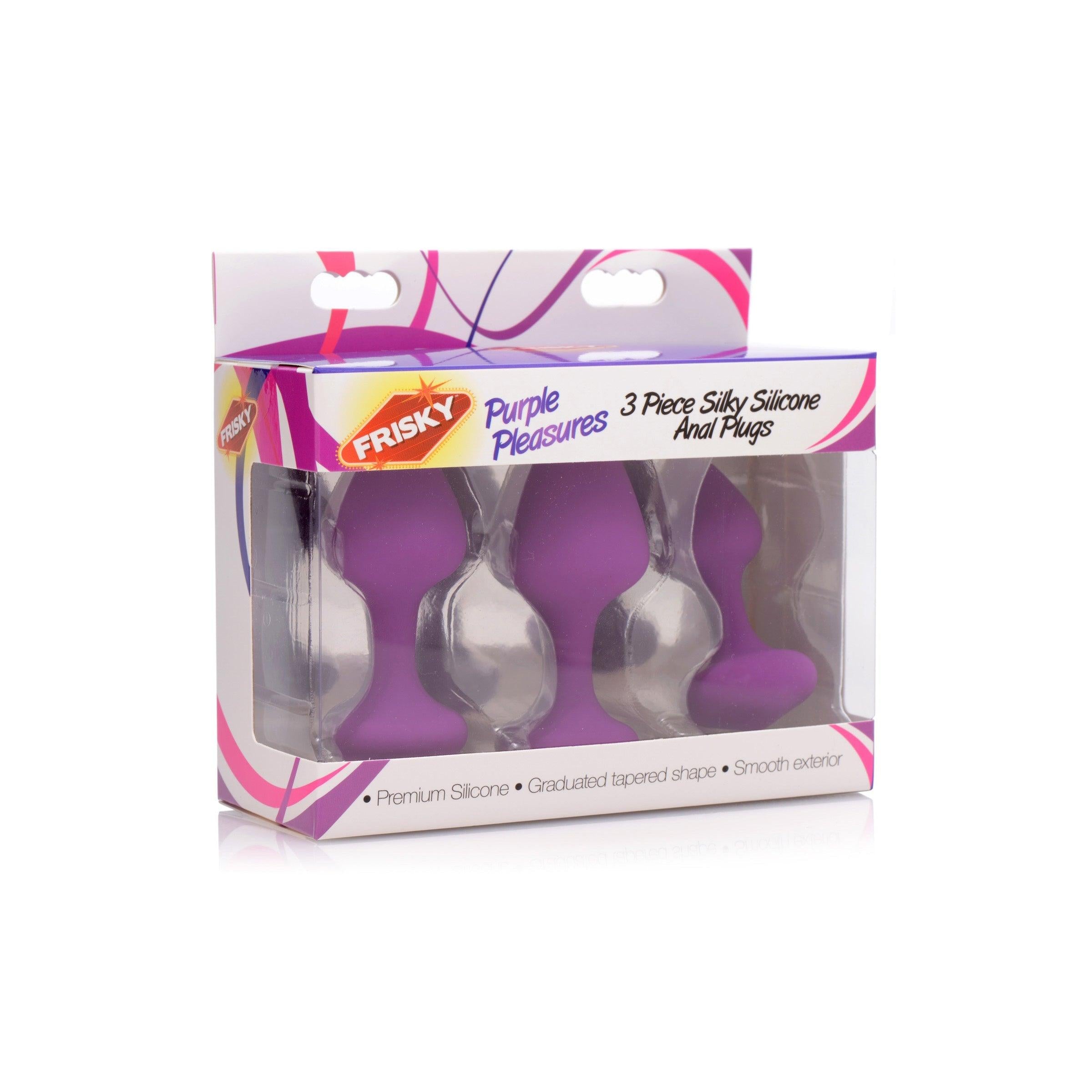 Pleasures 3 Piece Silicone Anal Plugs