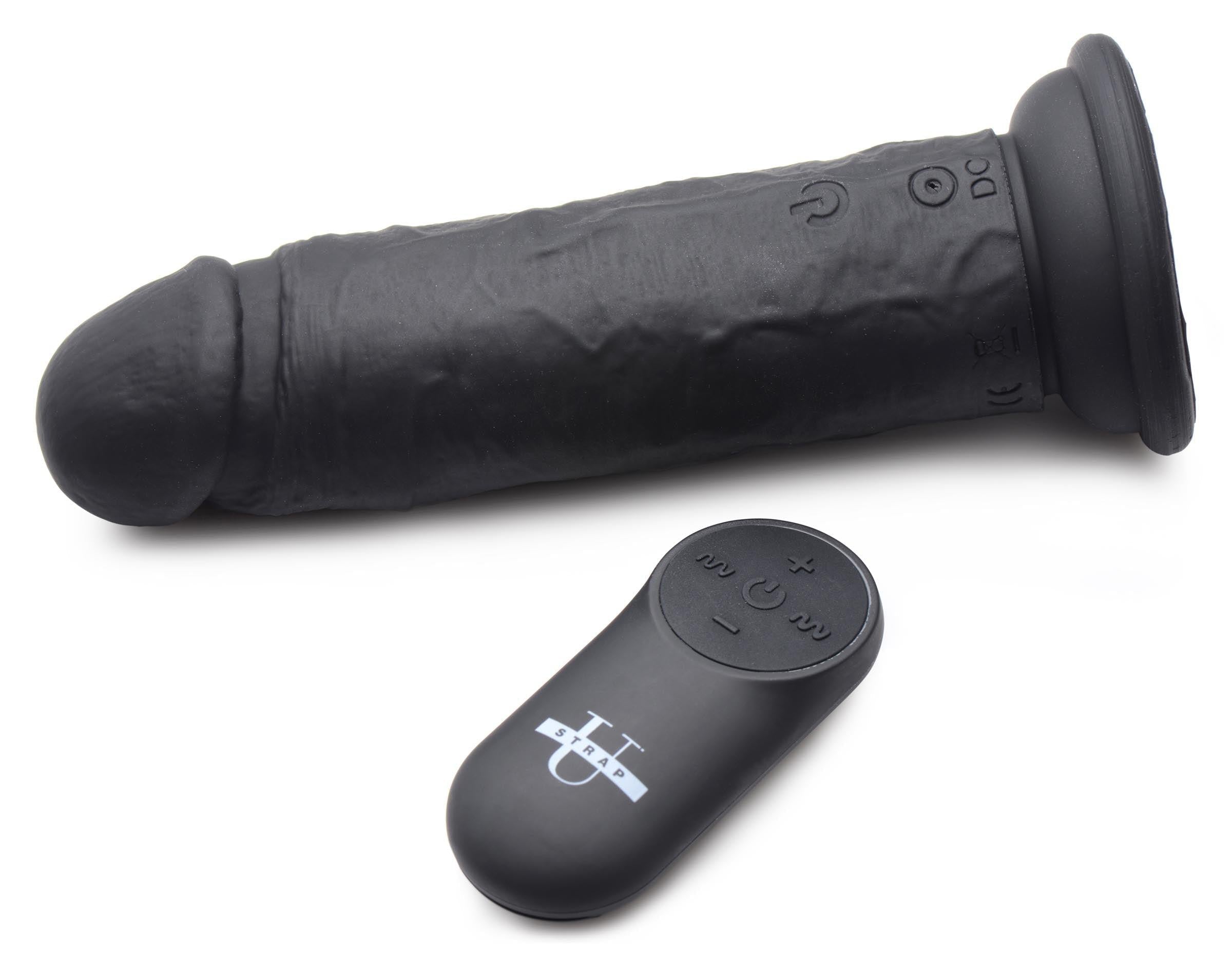 Power Player 28X Vibrating Silicone Dildo with Remote