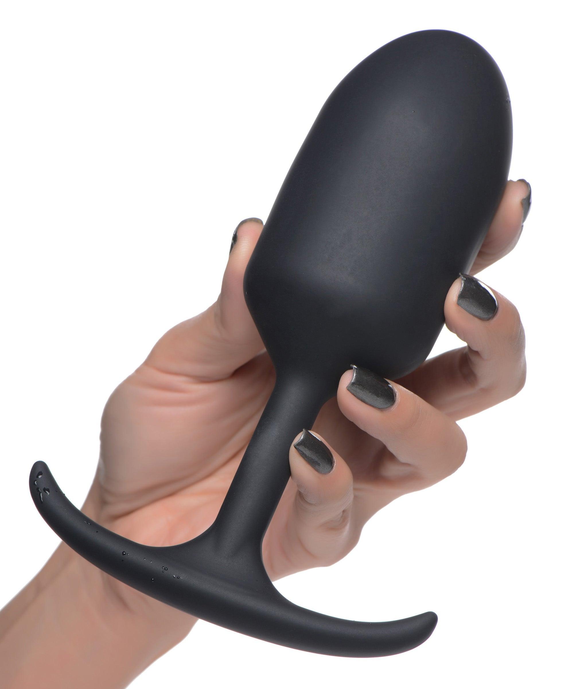 Premium Silicone Weighted Anal Plug - Large