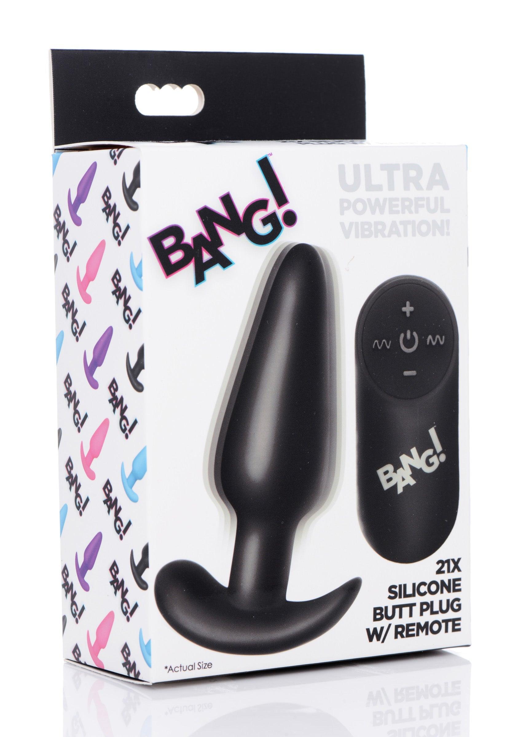 Remote Control 21X Vibrating Silicone Butt Plug