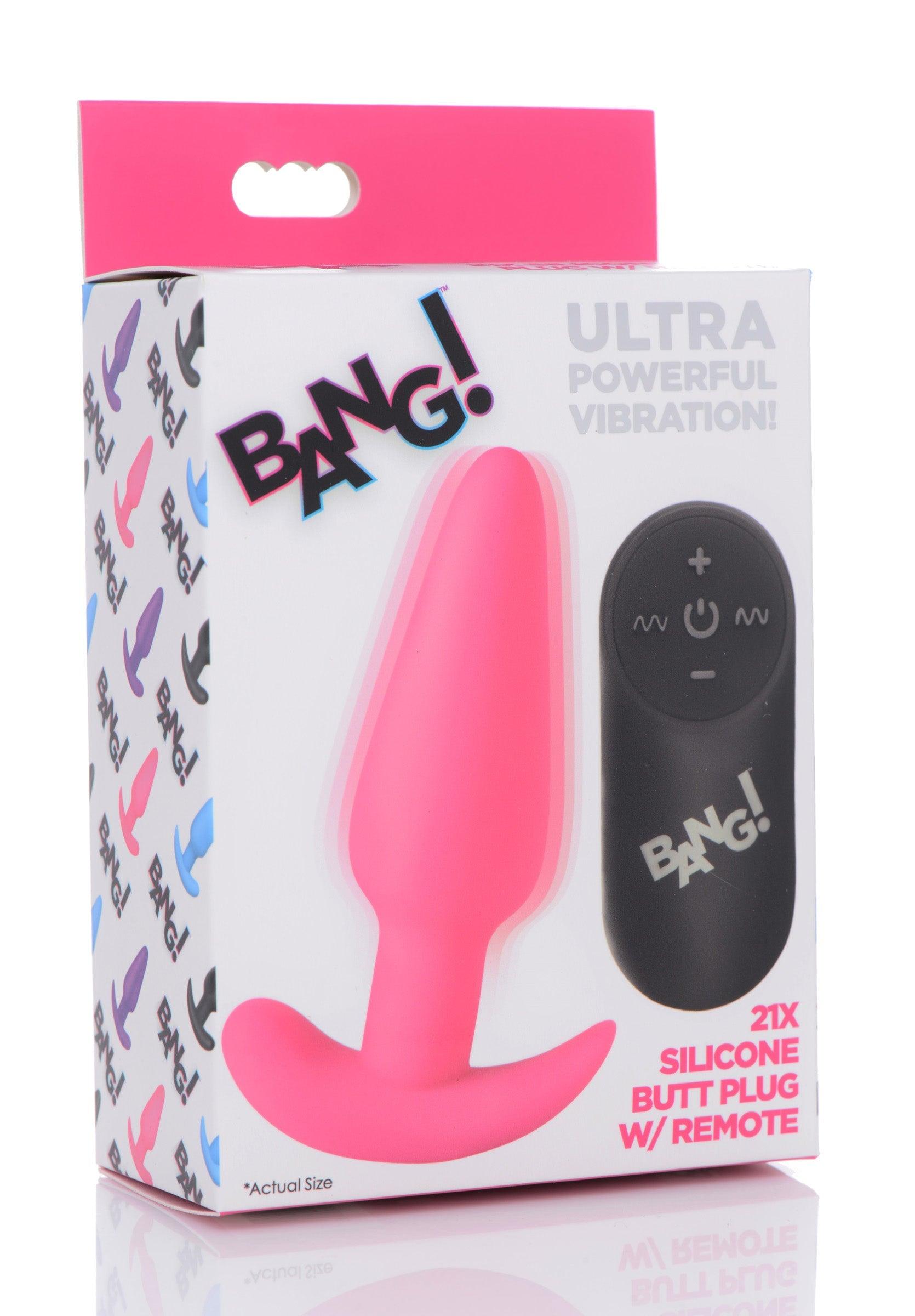 Remote Control 21X Vibrating Silicone Butt Plug