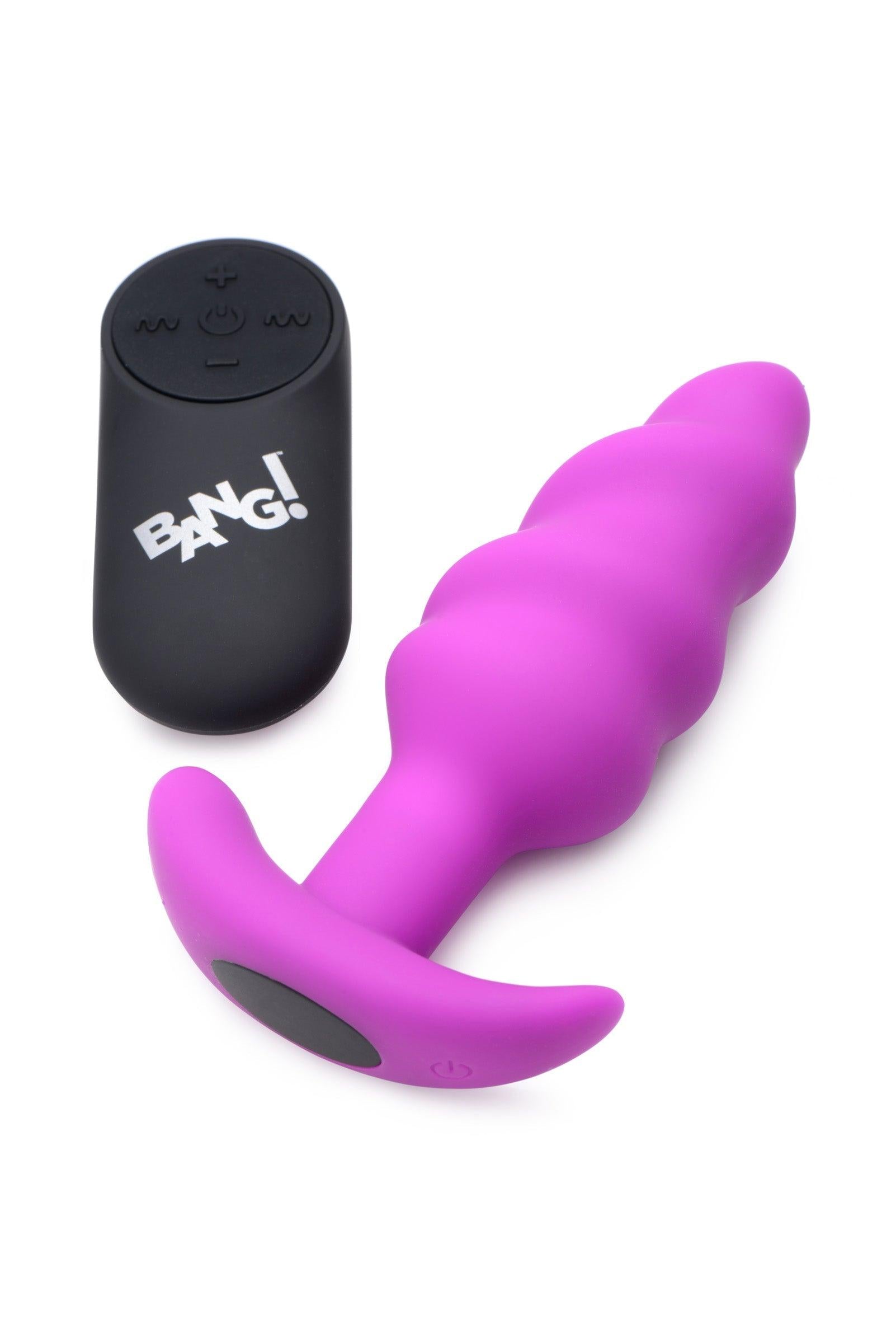 Remote Control 21X Vibrating Silicone Swirl Butt Plug