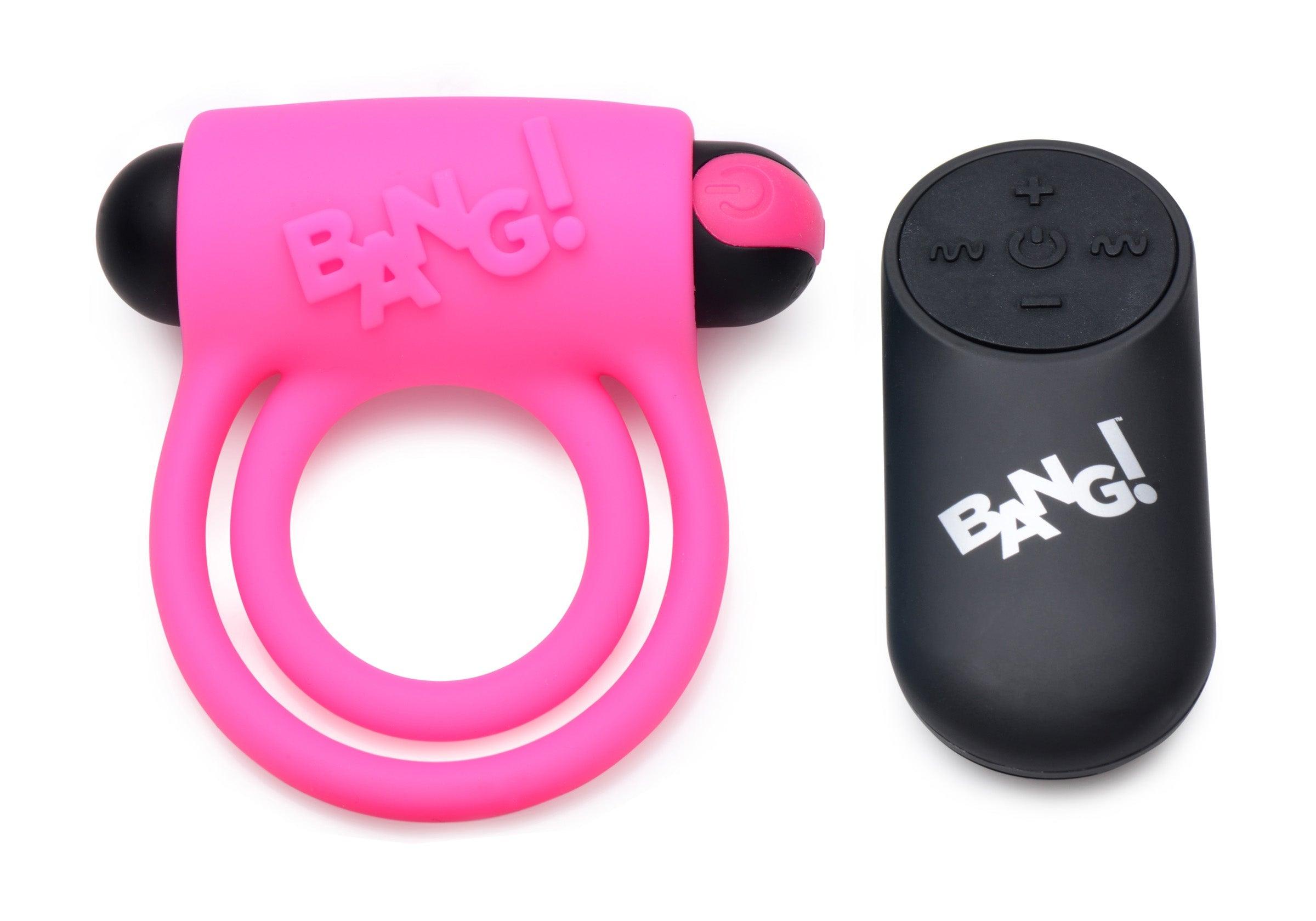 Remote Control 28X Vibrating Cock Ring and Bullet