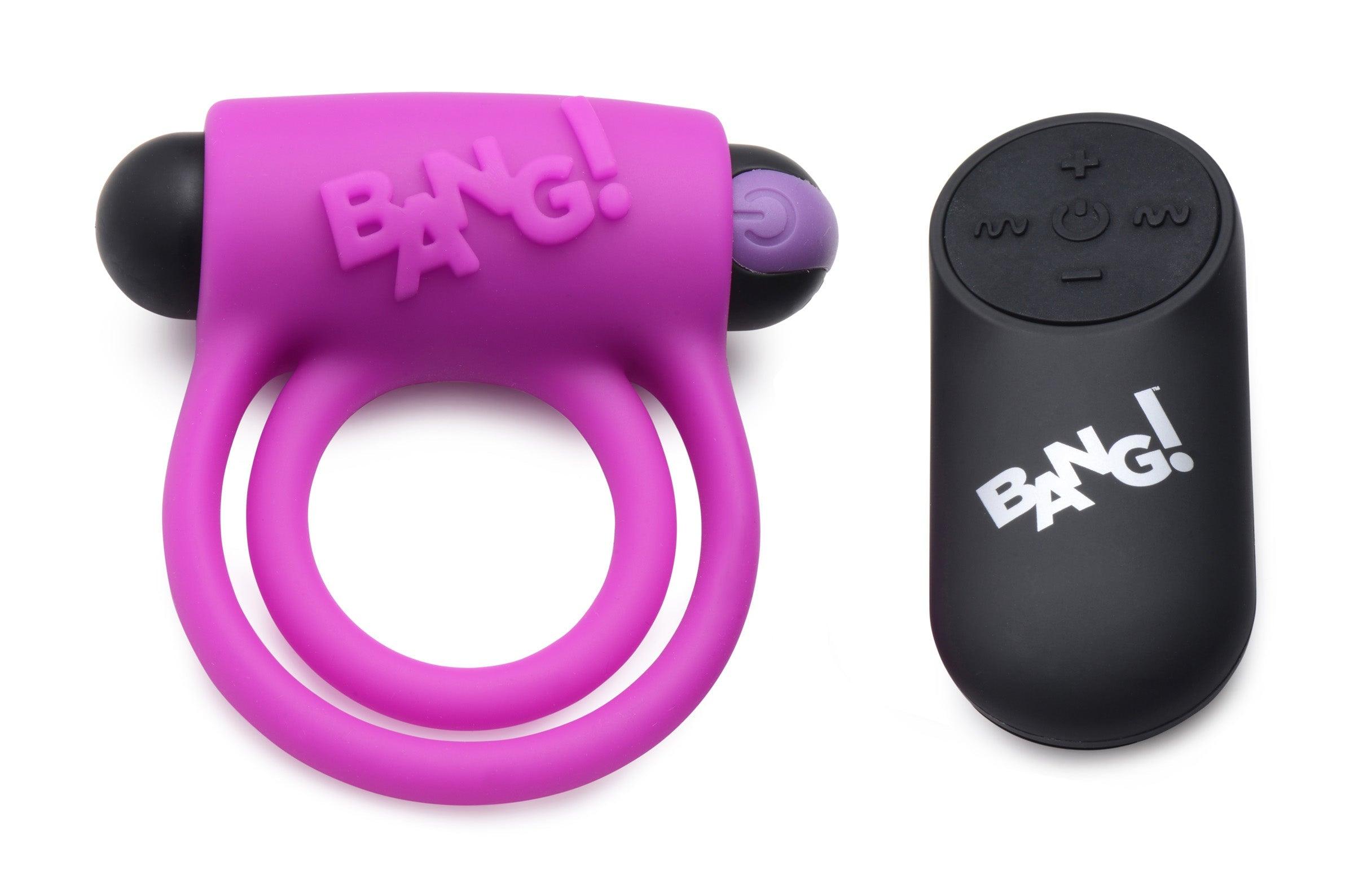 Remote Control 28X Vibrating Cock Ring and Bullet