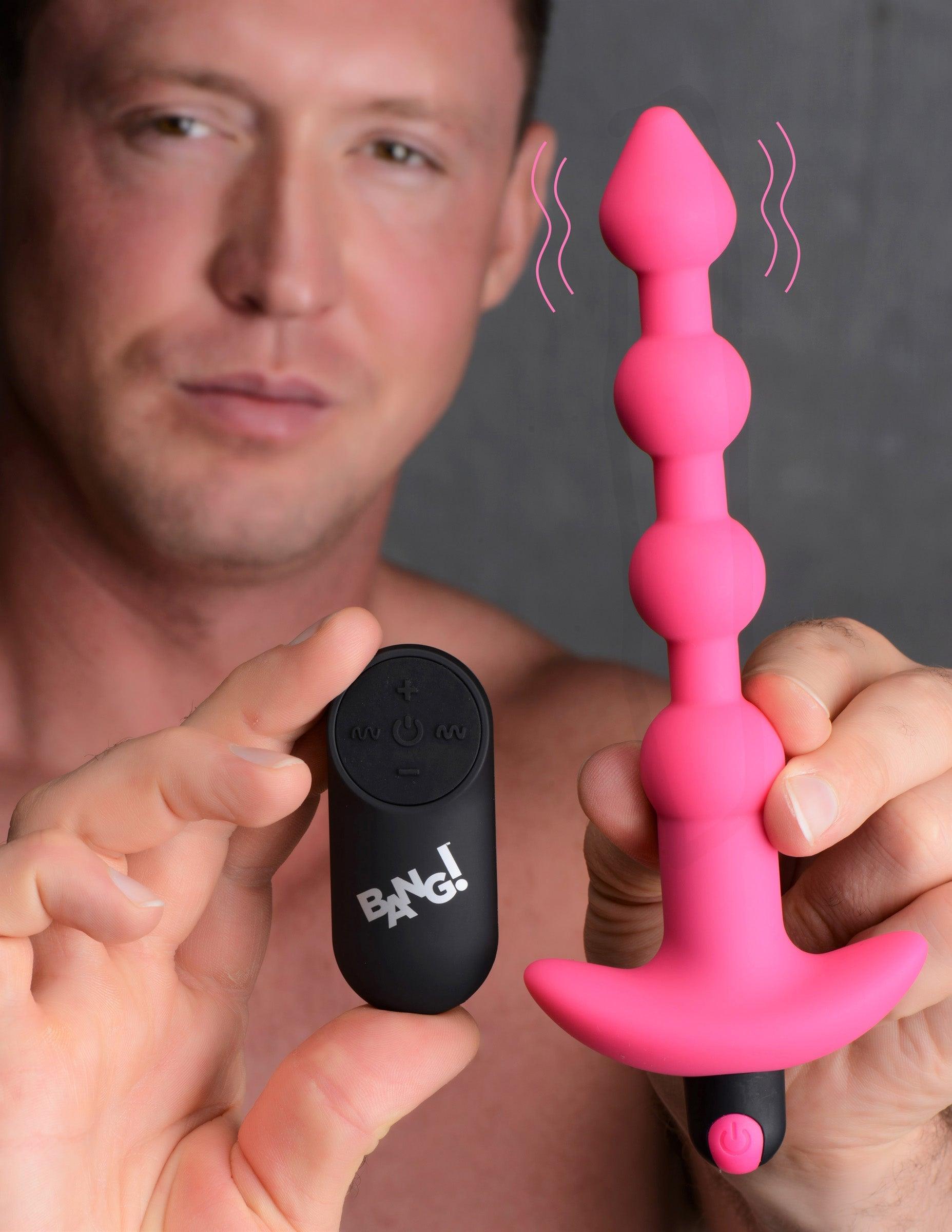 Remote Control Vibrating Silicone Anal Beads