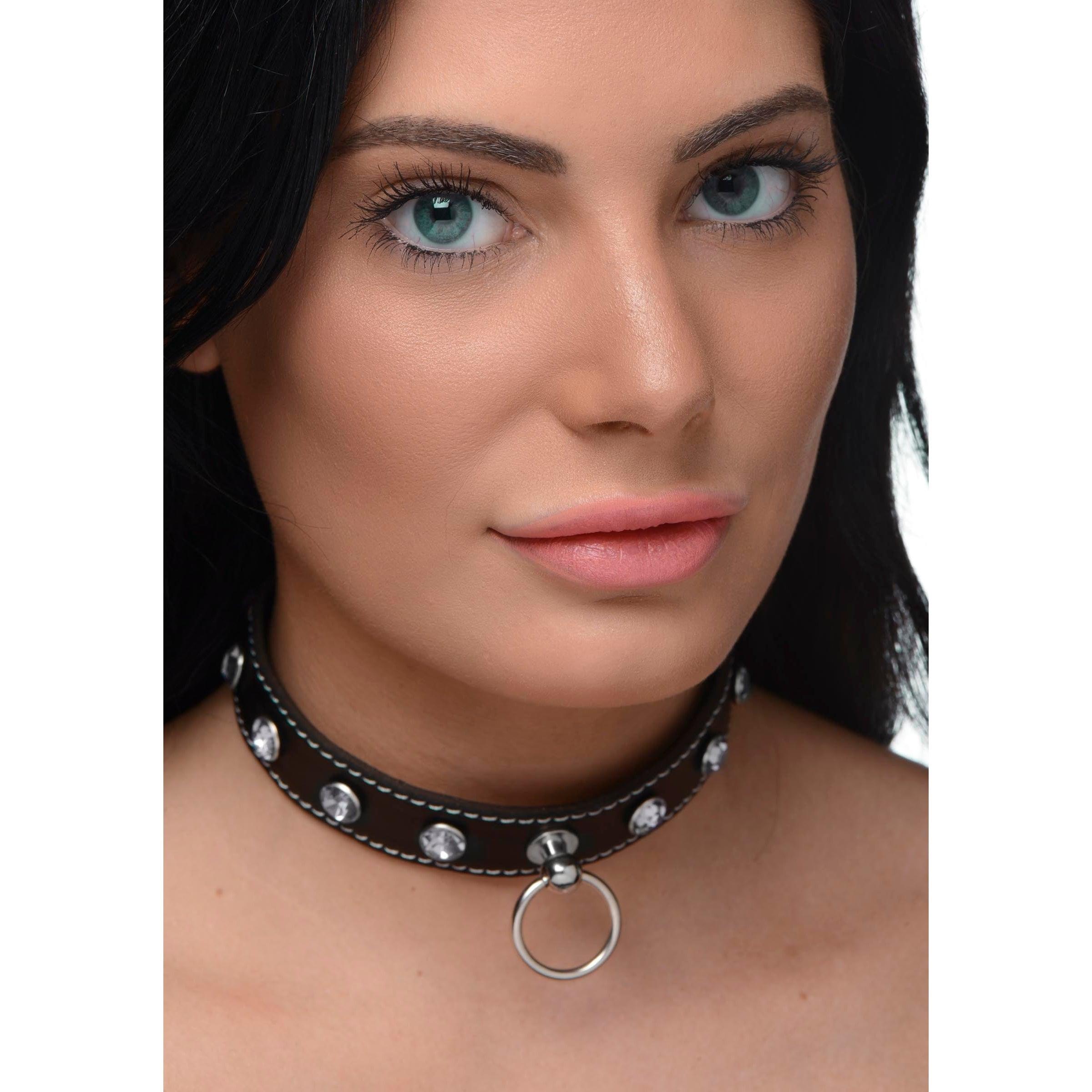 Rhinestone Choker with O-Ring