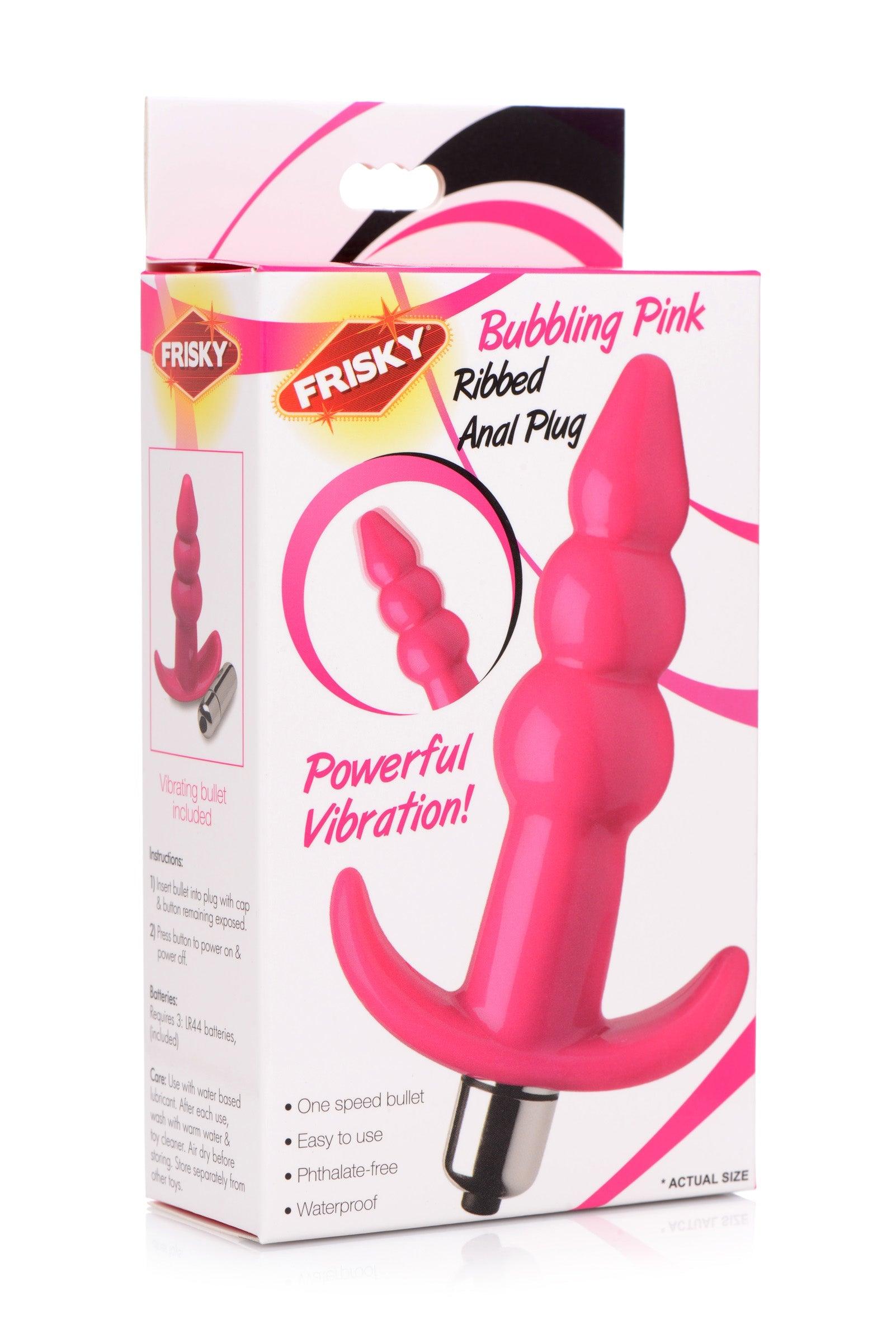 Ribbed Vibrating Butt Plug