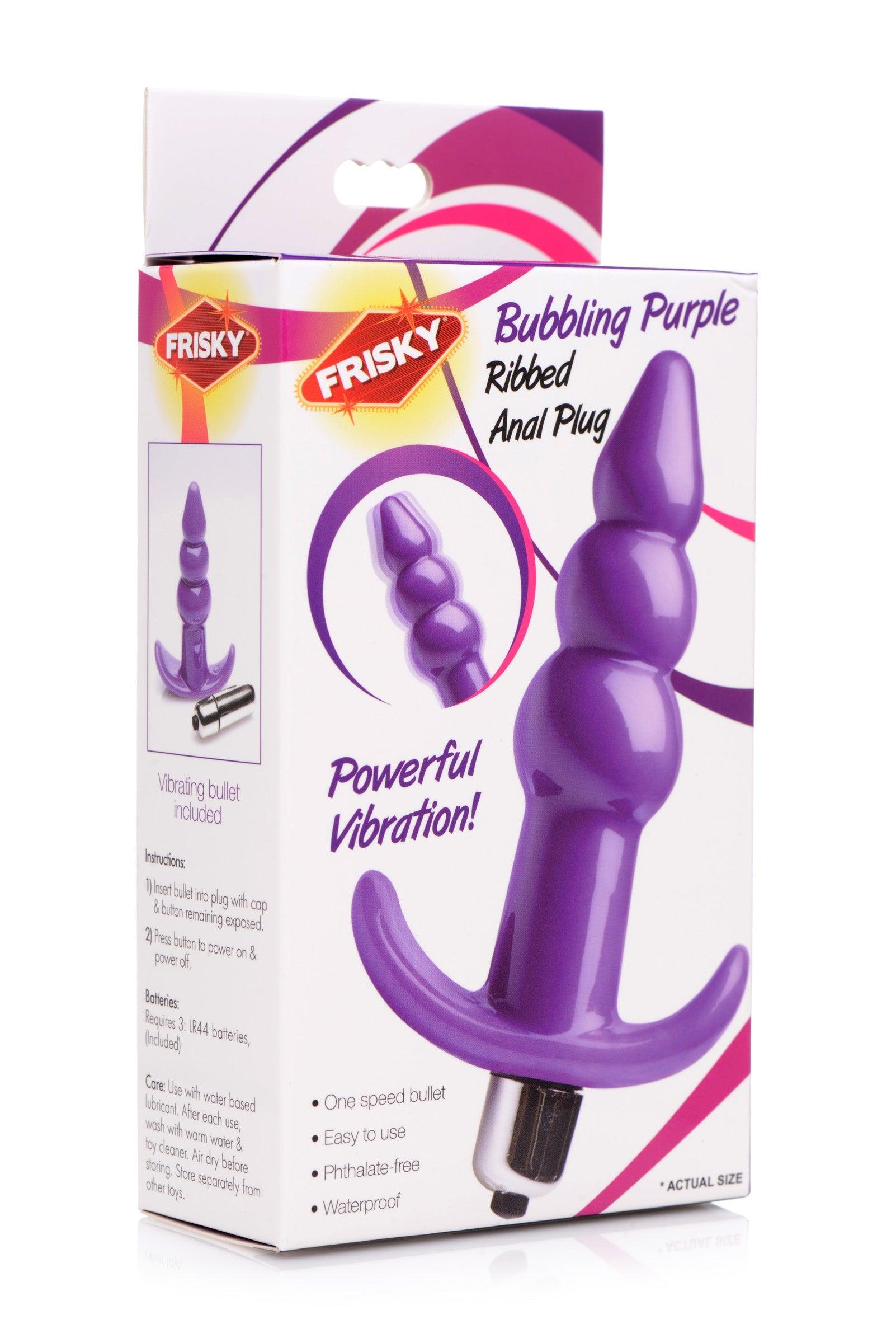 Ribbed Vibrating Butt Plug