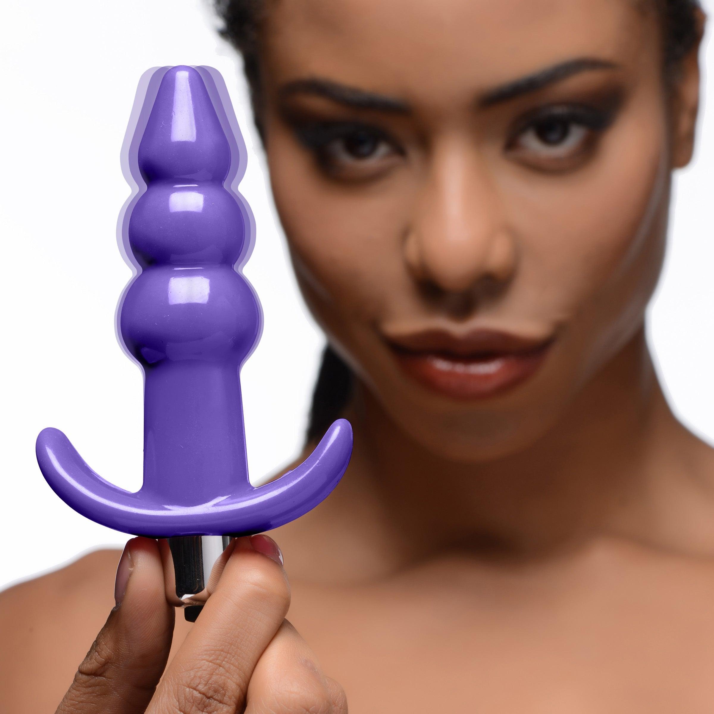 Ribbed Vibrating Butt Plug