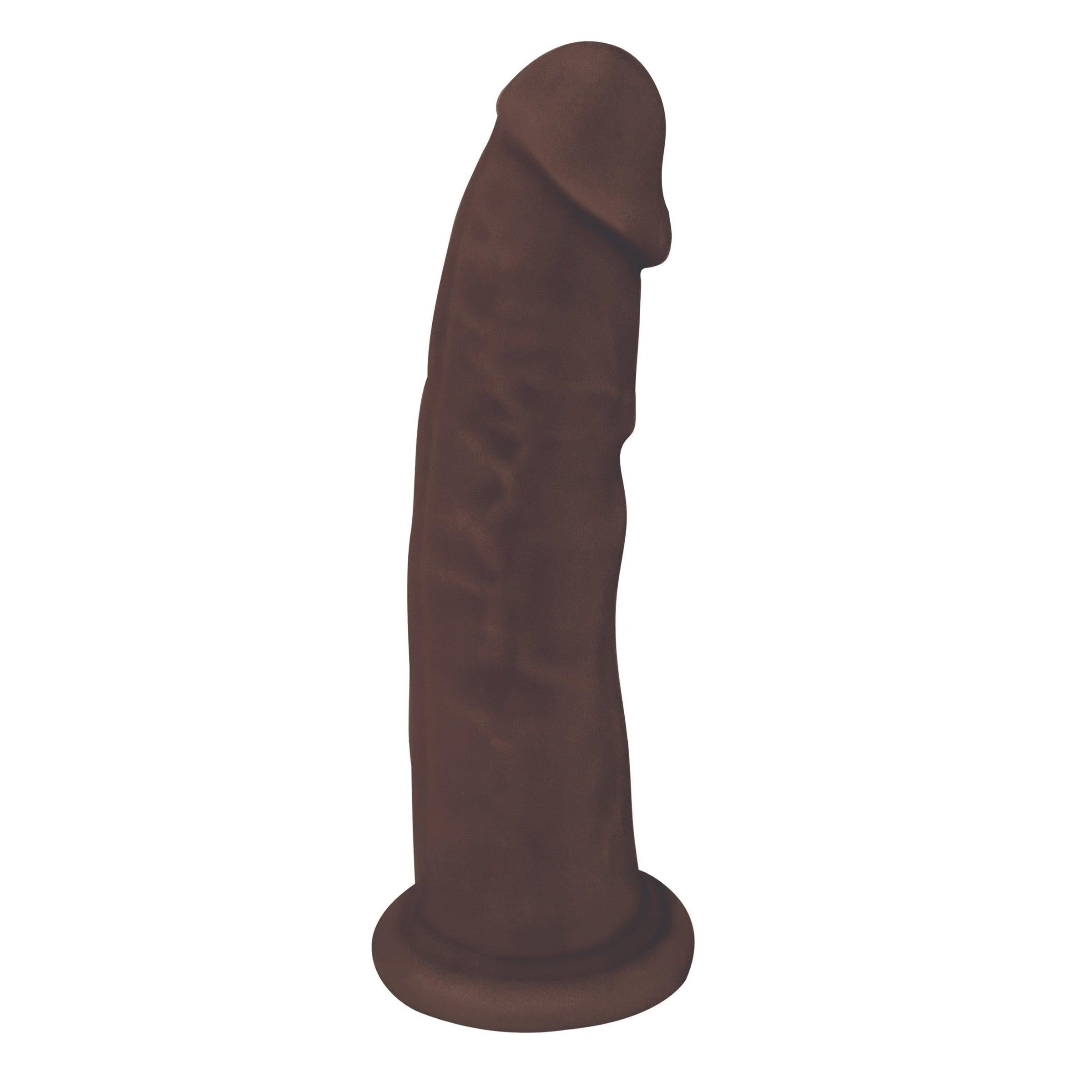 Silexpan Dark Hypoallergenic Silicone Dildo - 7 Inch