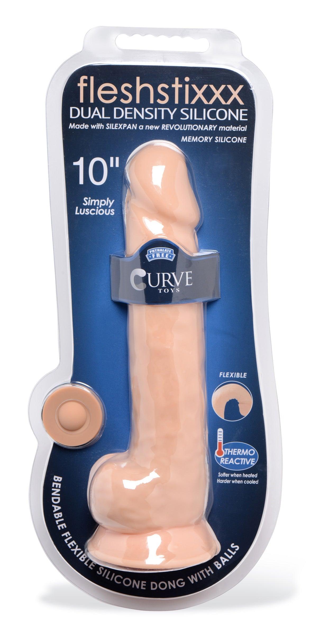 Silexpan Light Hypoallergenic Silicone Dildo with Balls - 8.5 Inch