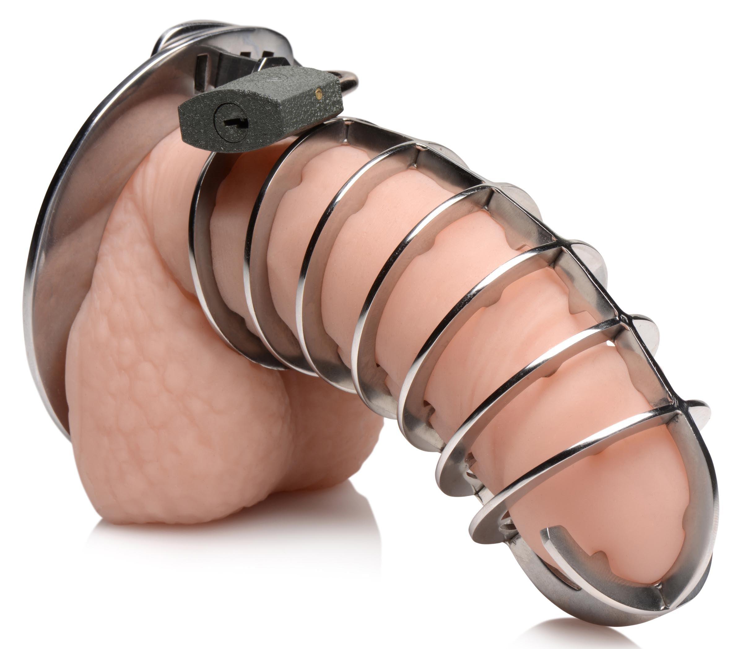 Stainless Steel Spiked Chastity Cage