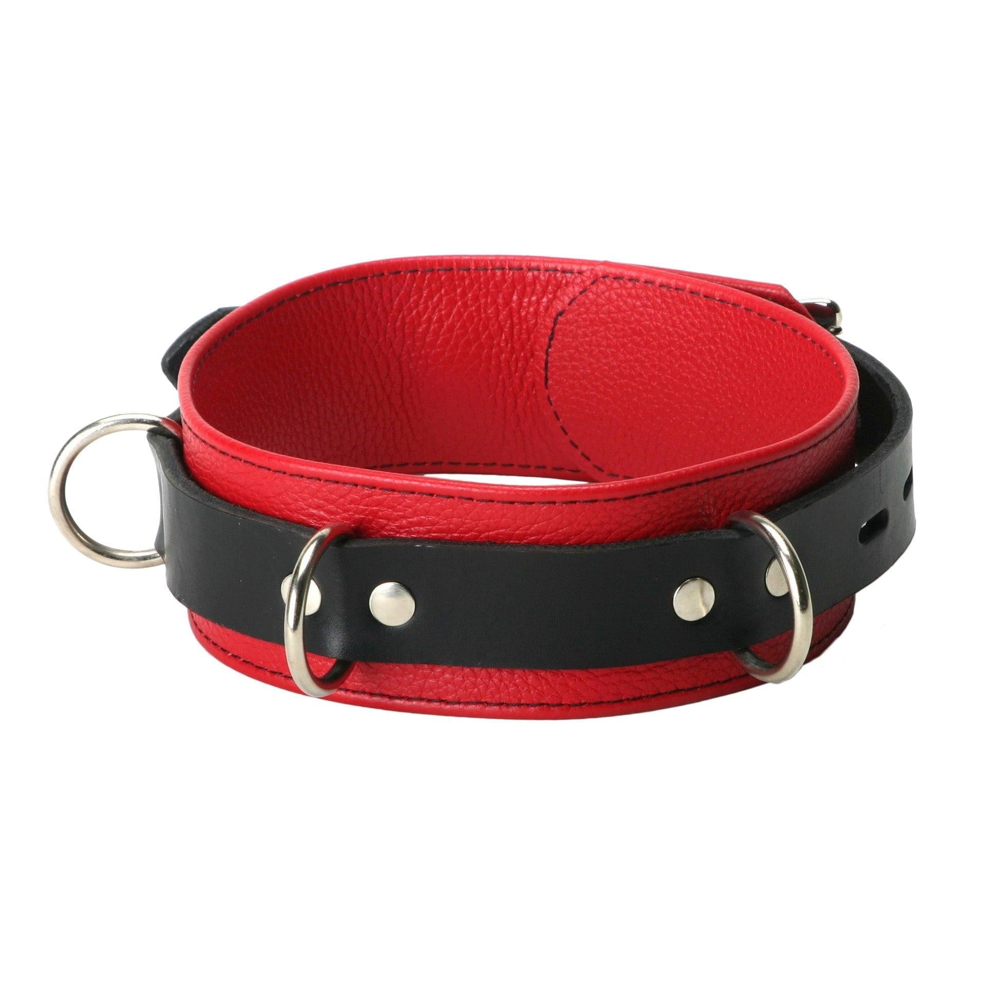 Strict Leather Deluxe and Black Locking Collar