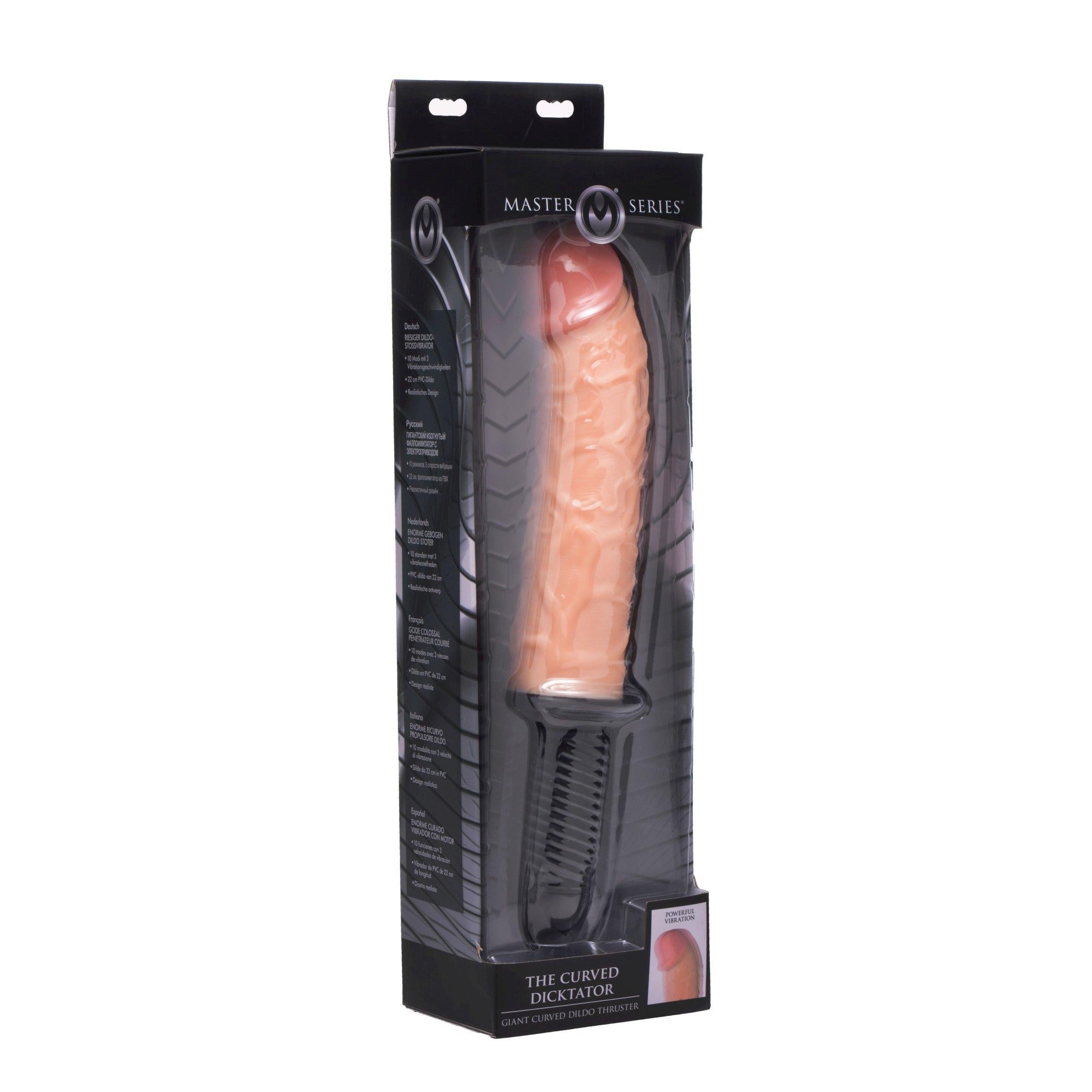 The Curved Dicktator 13 Mode Vibrating Giant Dildo Thruster