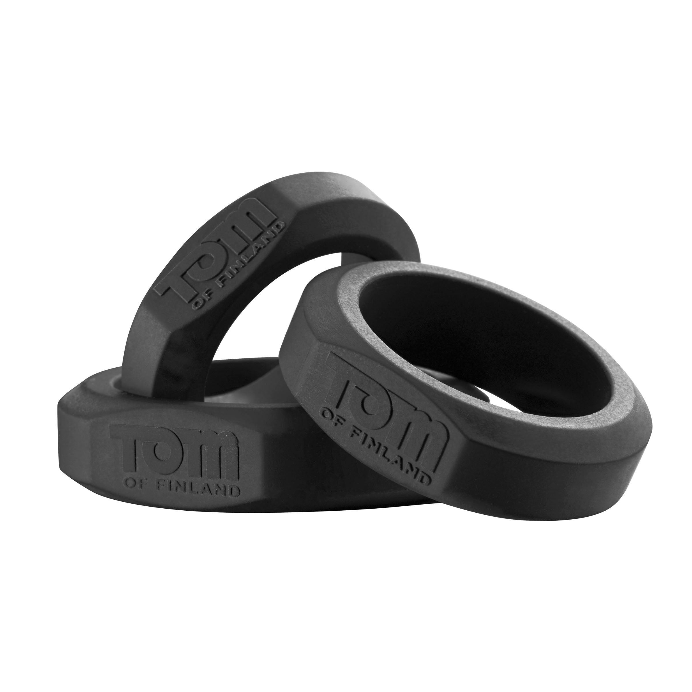 Tom of Finland 3 Piece Silicone Cock Ring Set