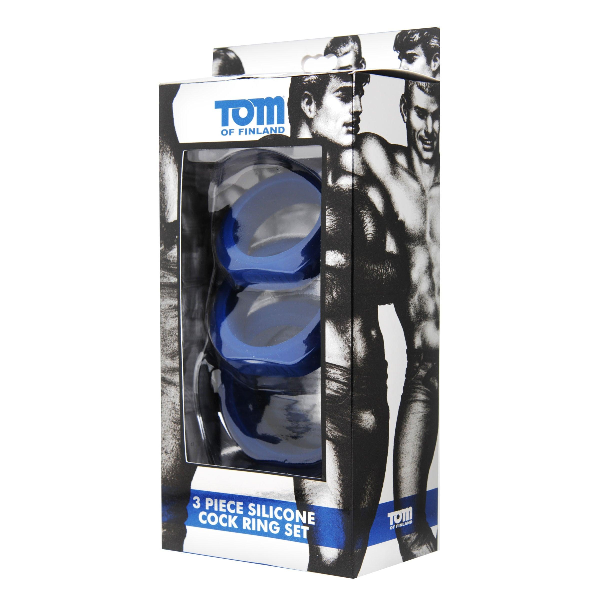 Tom of Finland 3 Piece Silicone Cock Ring Set