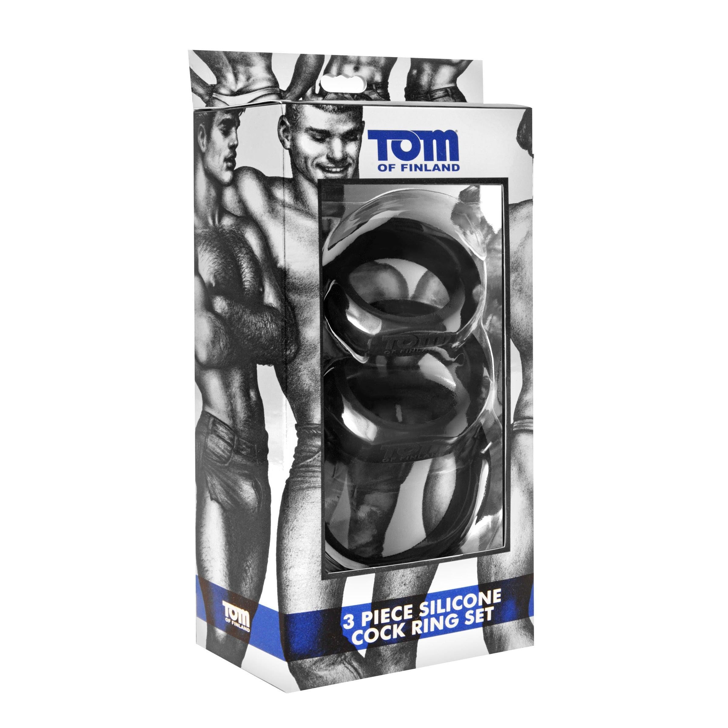 Tom of Finland 3 Piece Silicone Cock Ring Set