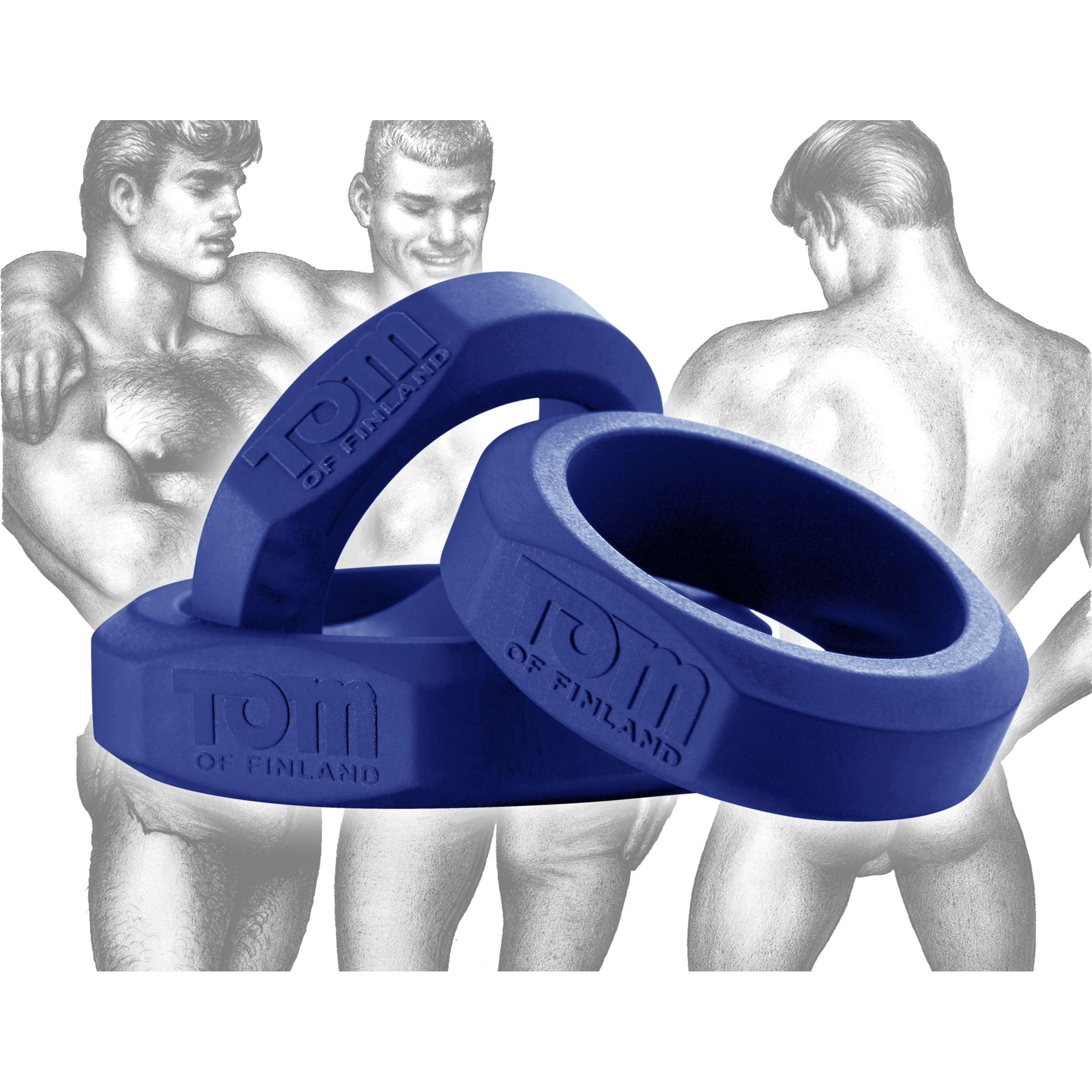 Tom of Finland 3 Piece Silicone Cock Ring Set