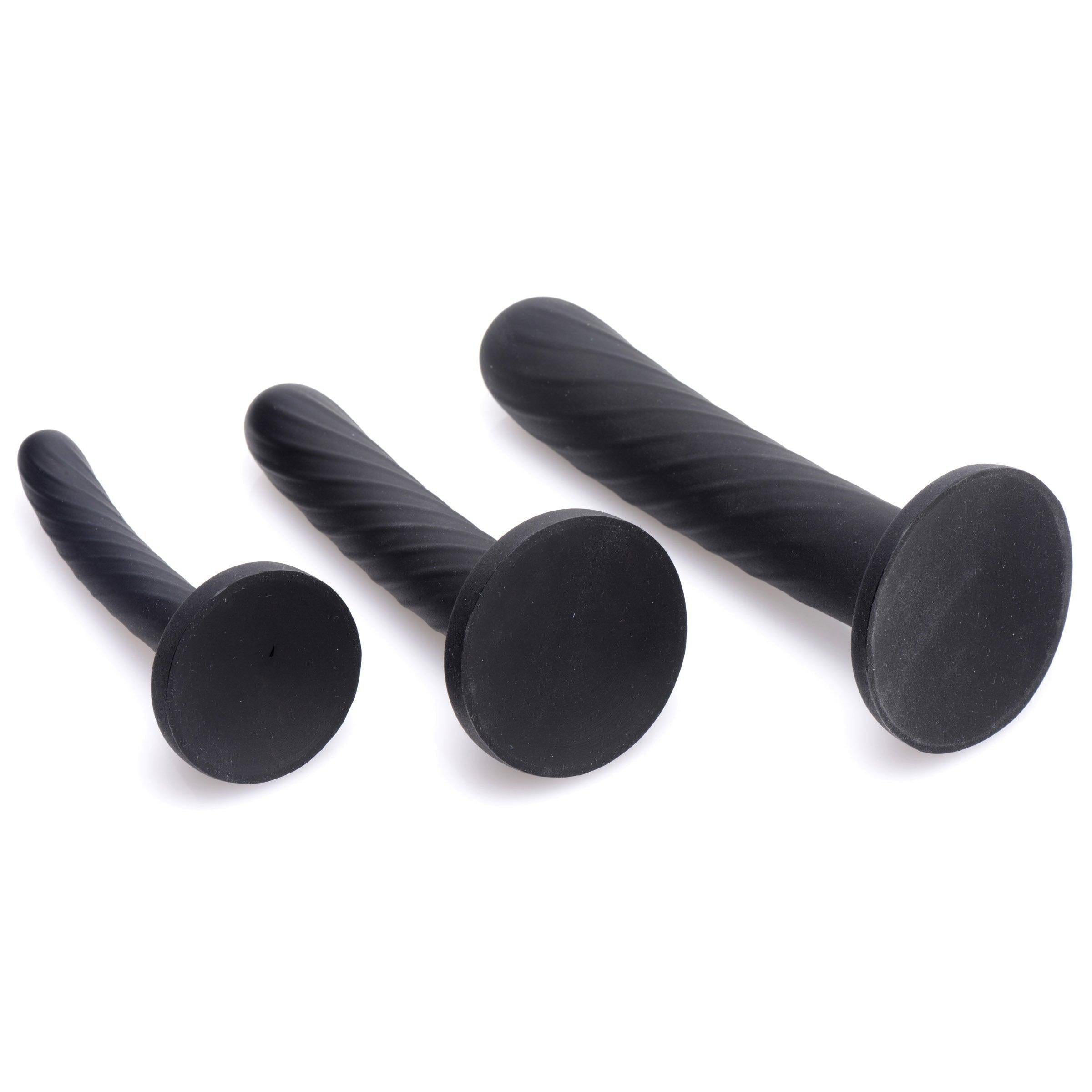 Trinity Strap-On Silicone 3 Piece Dildo Set