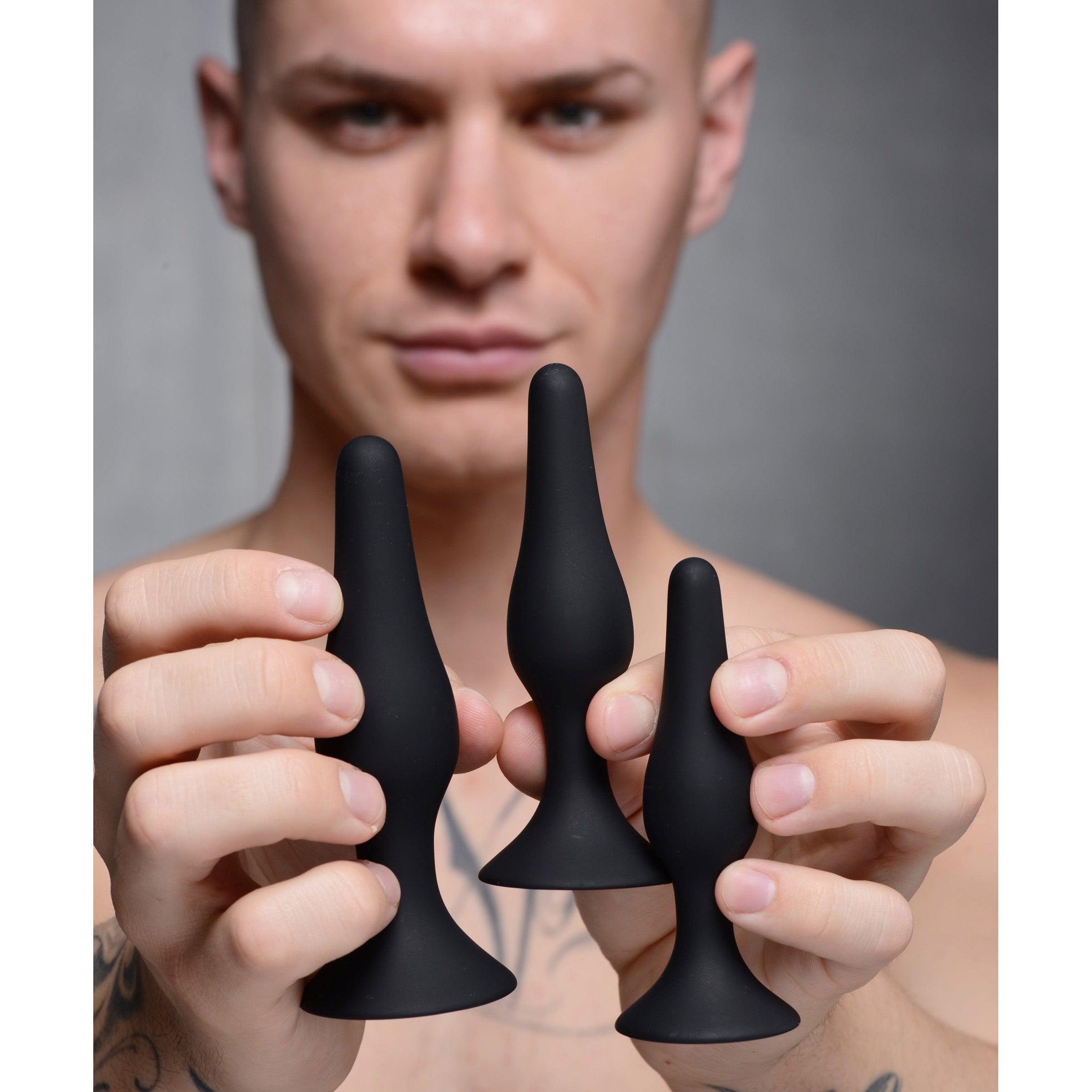 Triple Spire Tapered Silicone Anal Trainer Set