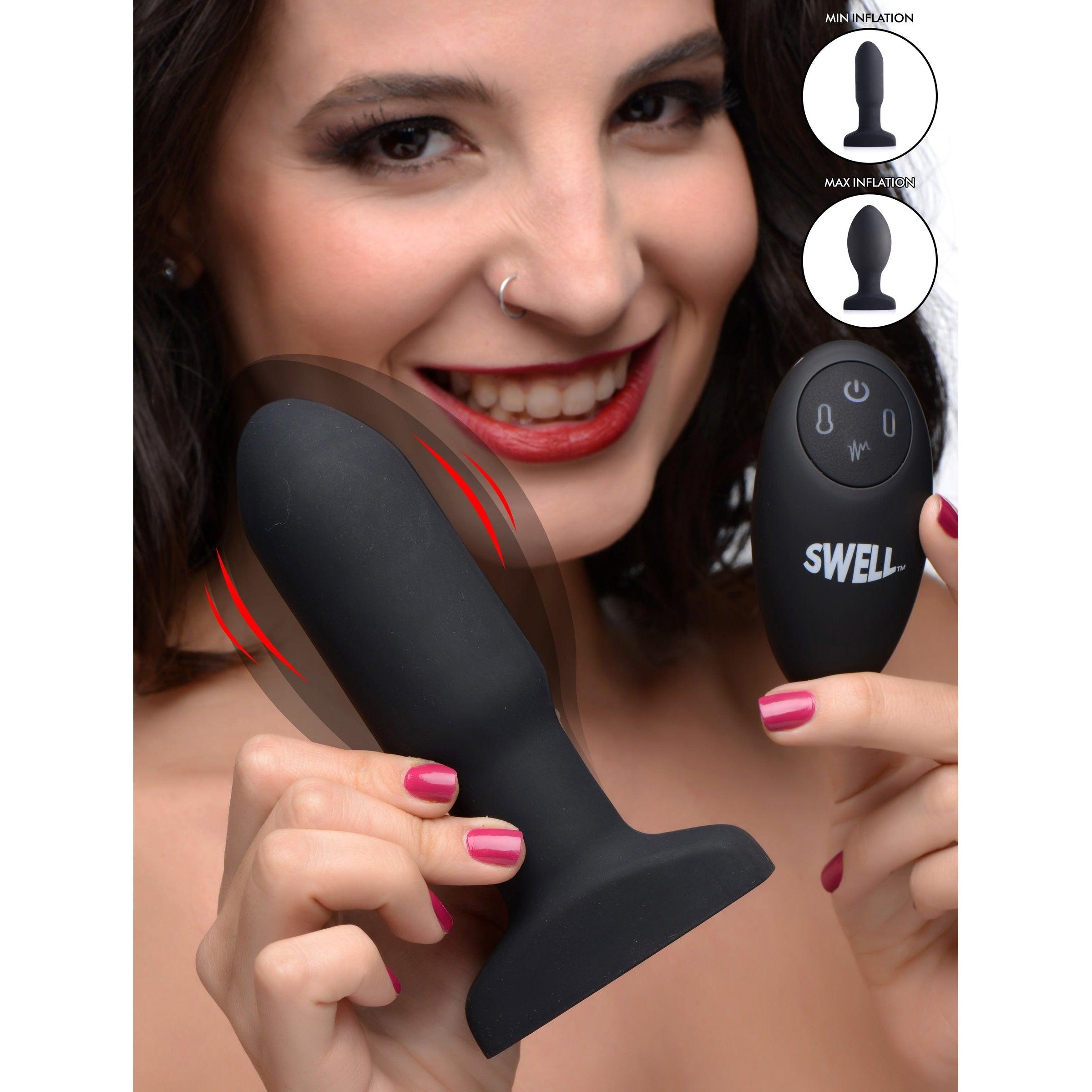 Worlds First Remote Control Inflatable 10X Vibrating Missile Silicone Anal Plug