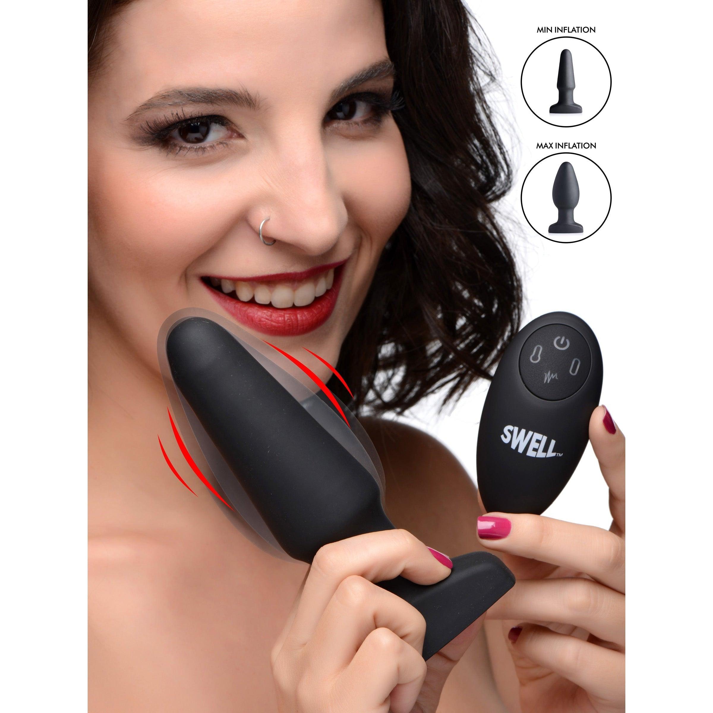 Worlds First Remote Control Inflatable 10X Vibrating Silicone Anal Plug