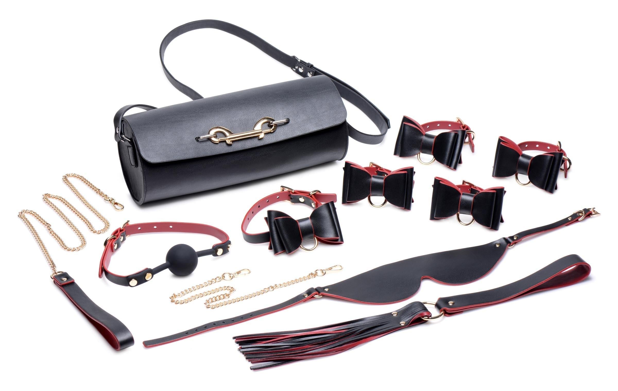 and Red Bow Bondage Set with Carry Case