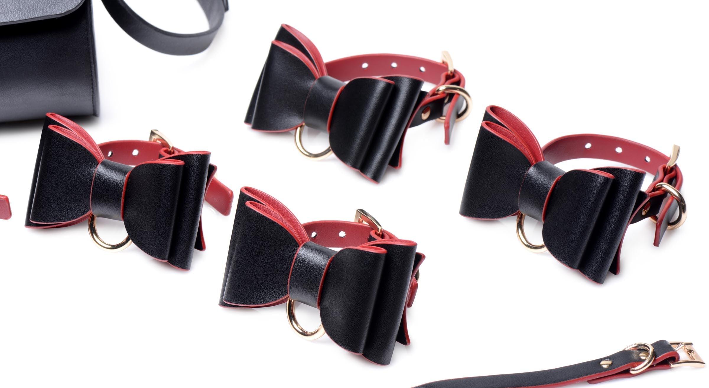 and Red Bow Bondage Set with Carry Case